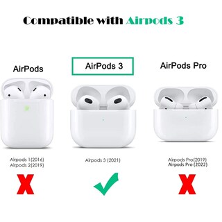 Foto 3 | Funda De Silicona Para Airpods 3 2021 Con Arnés, Transparente - Venta Internacional.