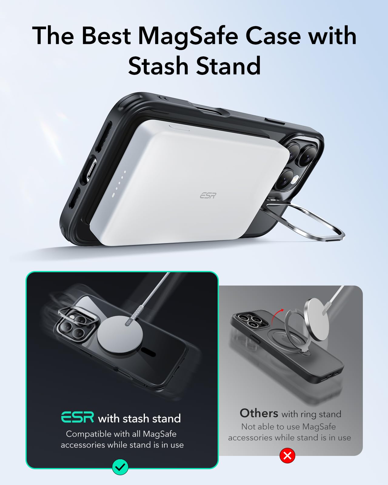 Foto 4 | Funda Esr Para Iphone 16 Pro Max Con Magsafe Clear Black - Venta Internacional.