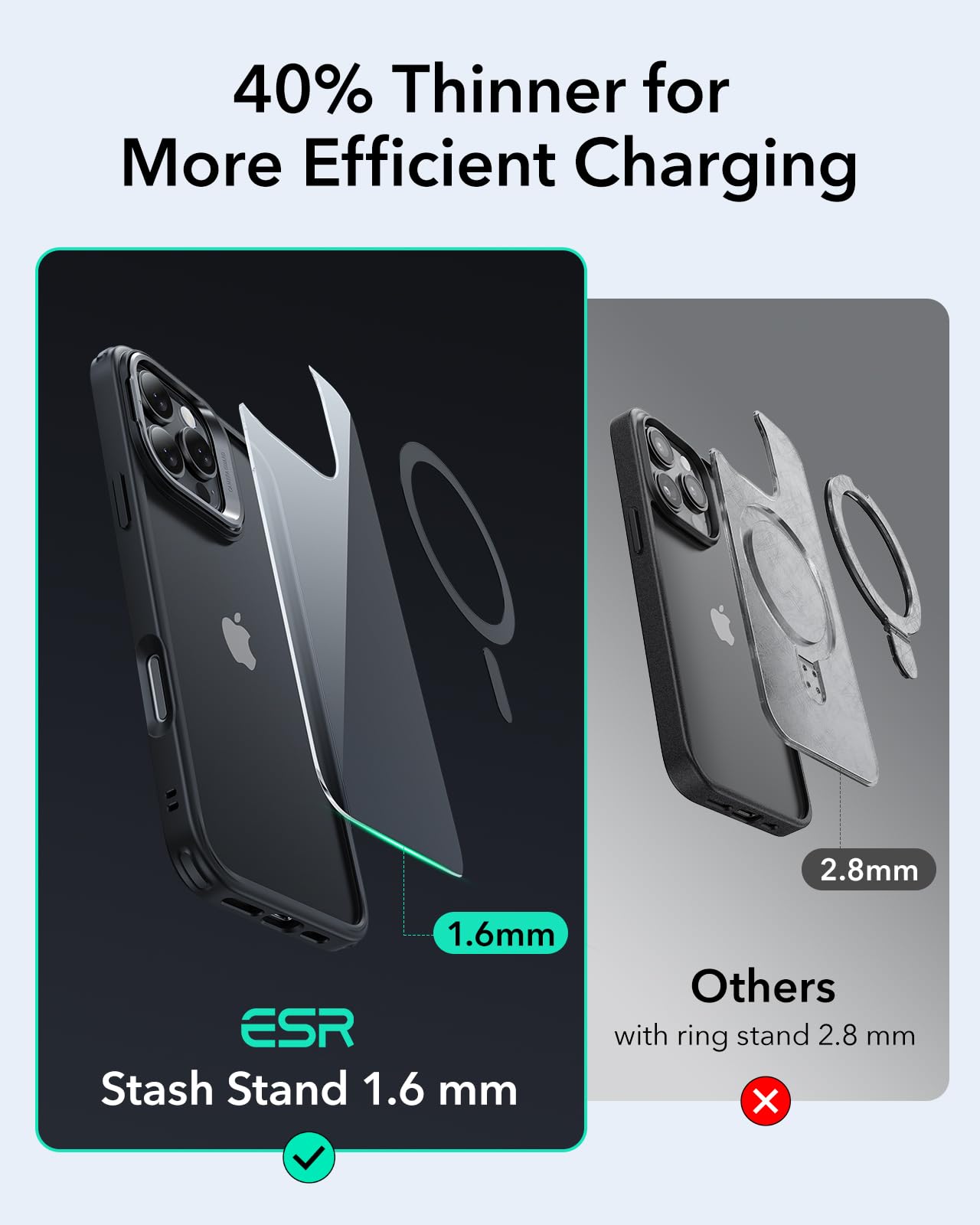 Foto 7 pulgar | Funda Esr Para Iphone 16 Pro Max Con Magsafe Clear Black - Venta Internacional.