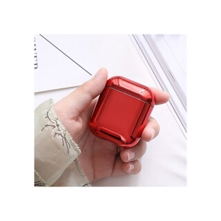 Foto 2 | Funda Para Airpods 1 Y 2 En Tpu Galvanizado, Color Rojo - Venta Internacional.