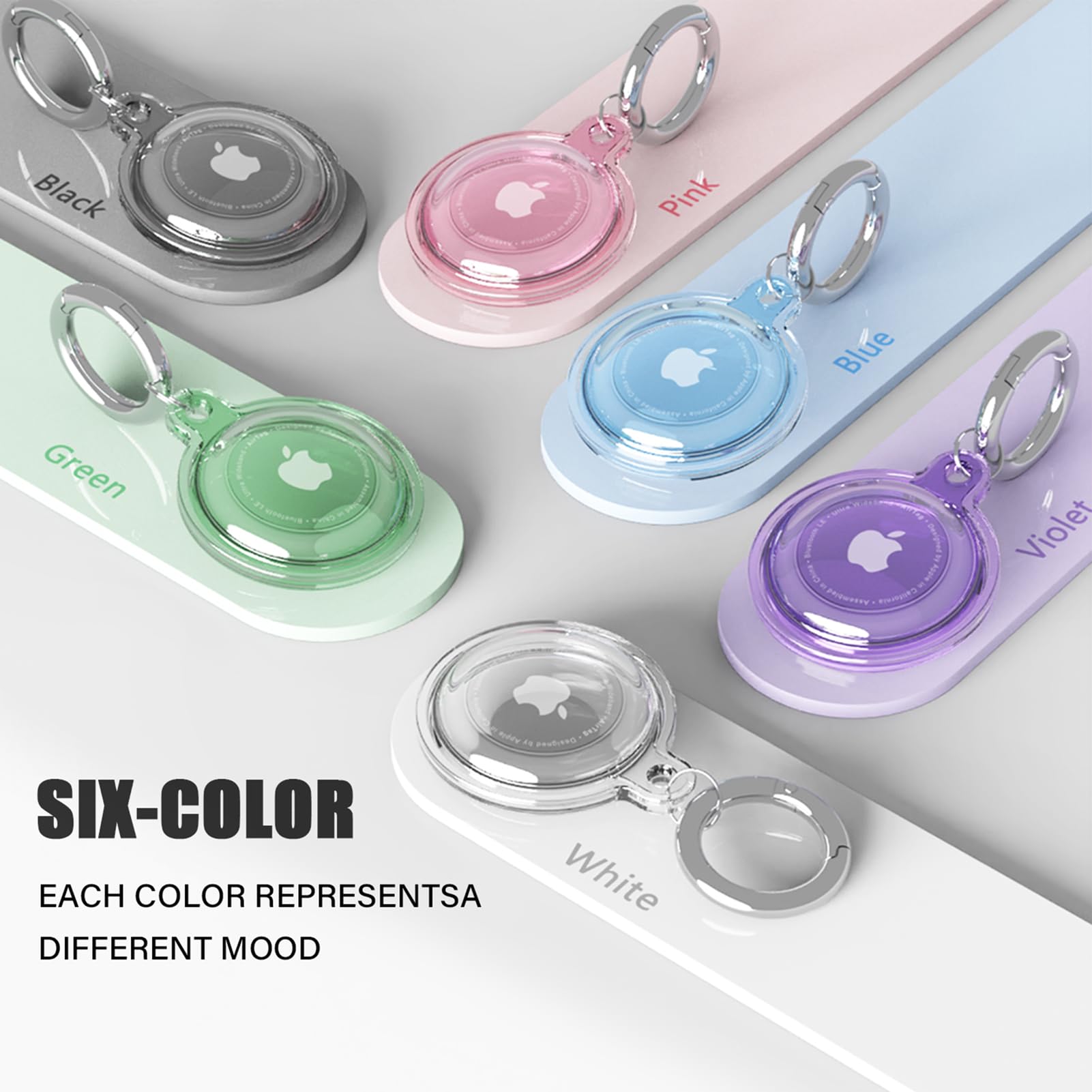 Foto 3 pulgar | Funda Impermeable para Airtag Holder Galafoki Paquete de 6 con Llavero - Venta Internacional