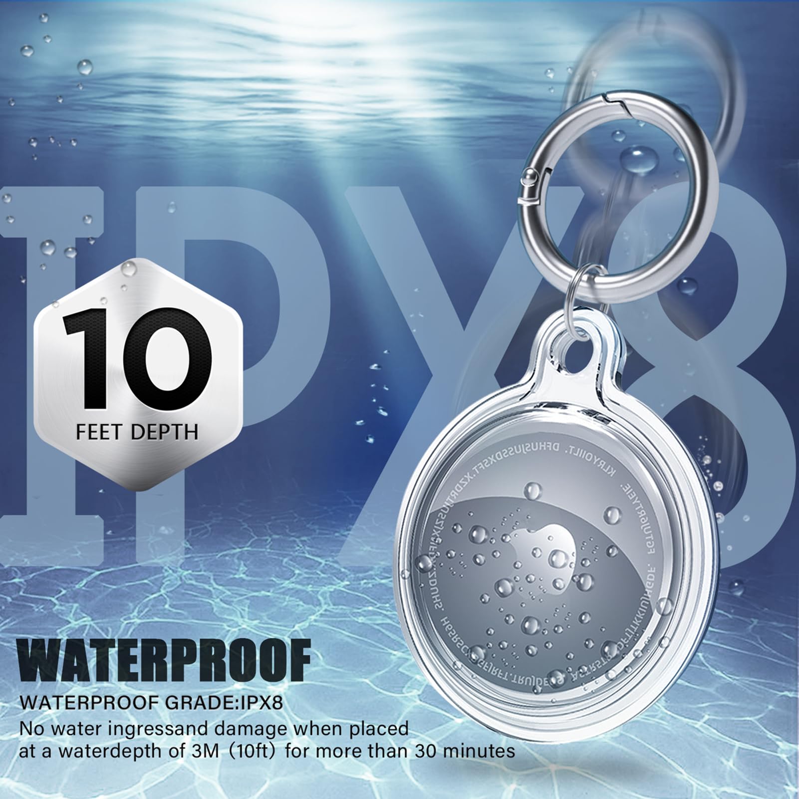 Foto 4 pulgar | Funda Impermeable para Airtag Holder Galafoki Paquete de 6 con Llavero - Venta Internacional