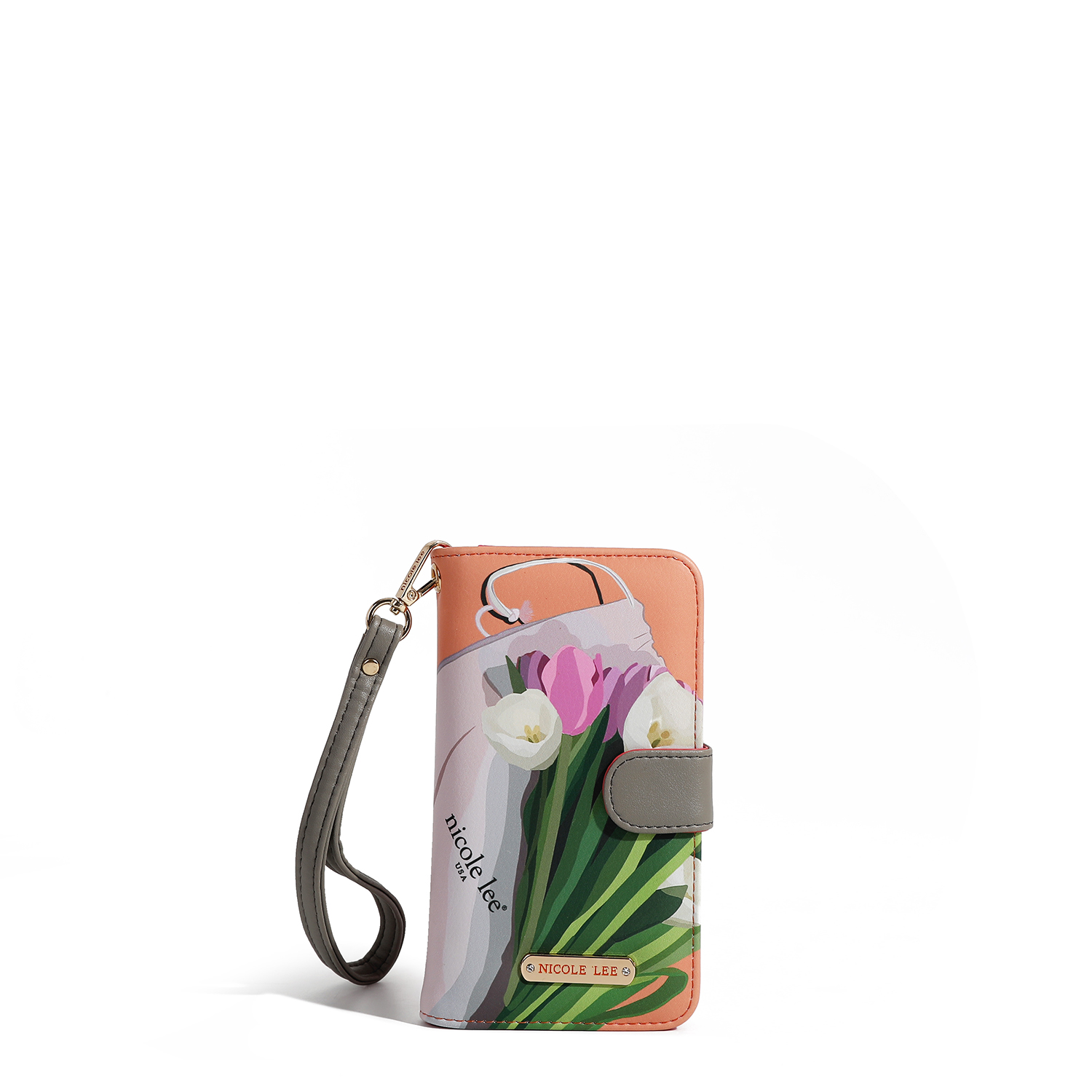Foto 2 pulgar | Funda Porta Celular Nicole Lee Violet Blossom