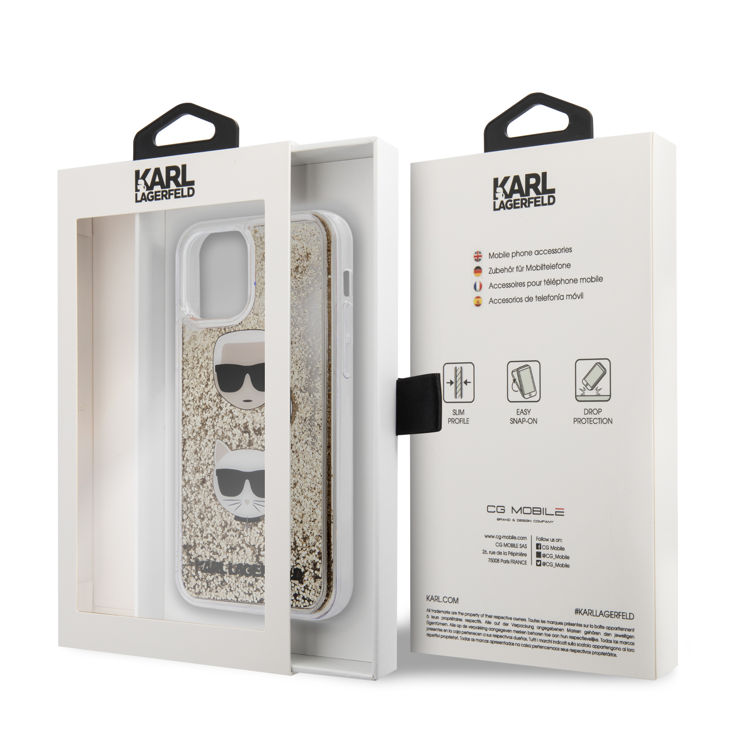 Foto 7 pulgar | Funda Original Karl Lagerfeld Para Iphone 12 / 12 Pro Glitter