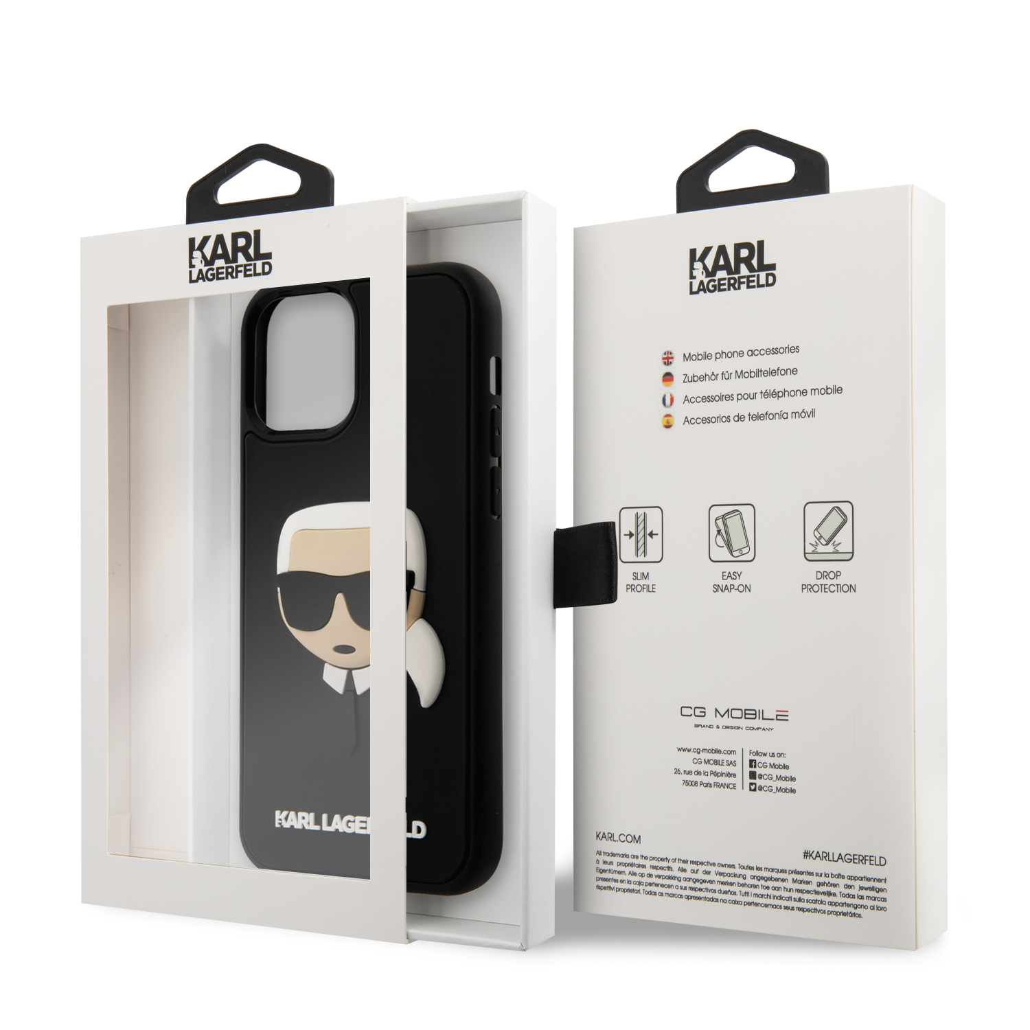 Foto 9 pulgar | Funda Original Karl Lagerfeld Cara 3d Para Iphone 12 Pro Max