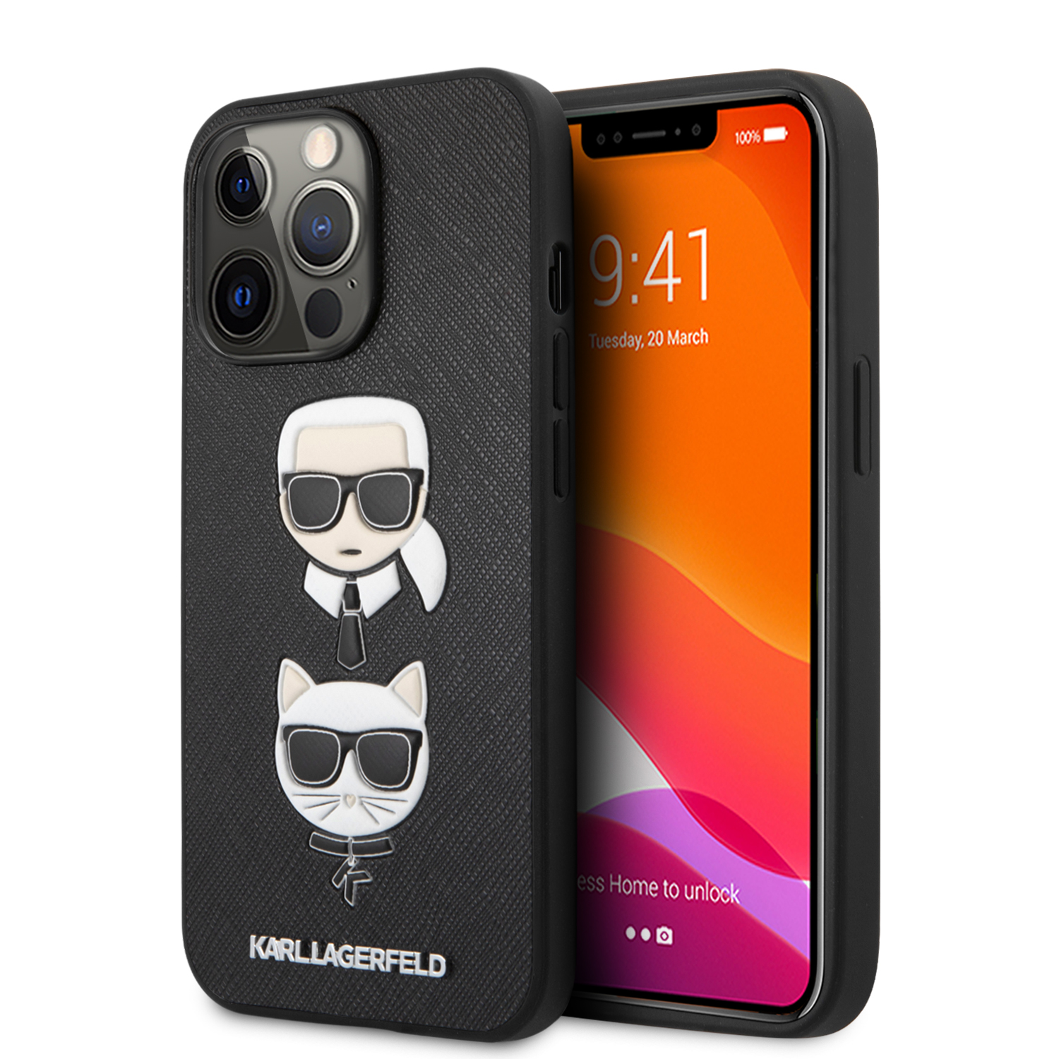 Funda Original Karl Lagerfeld Safiano Para Iphone 13 Pro- Ng