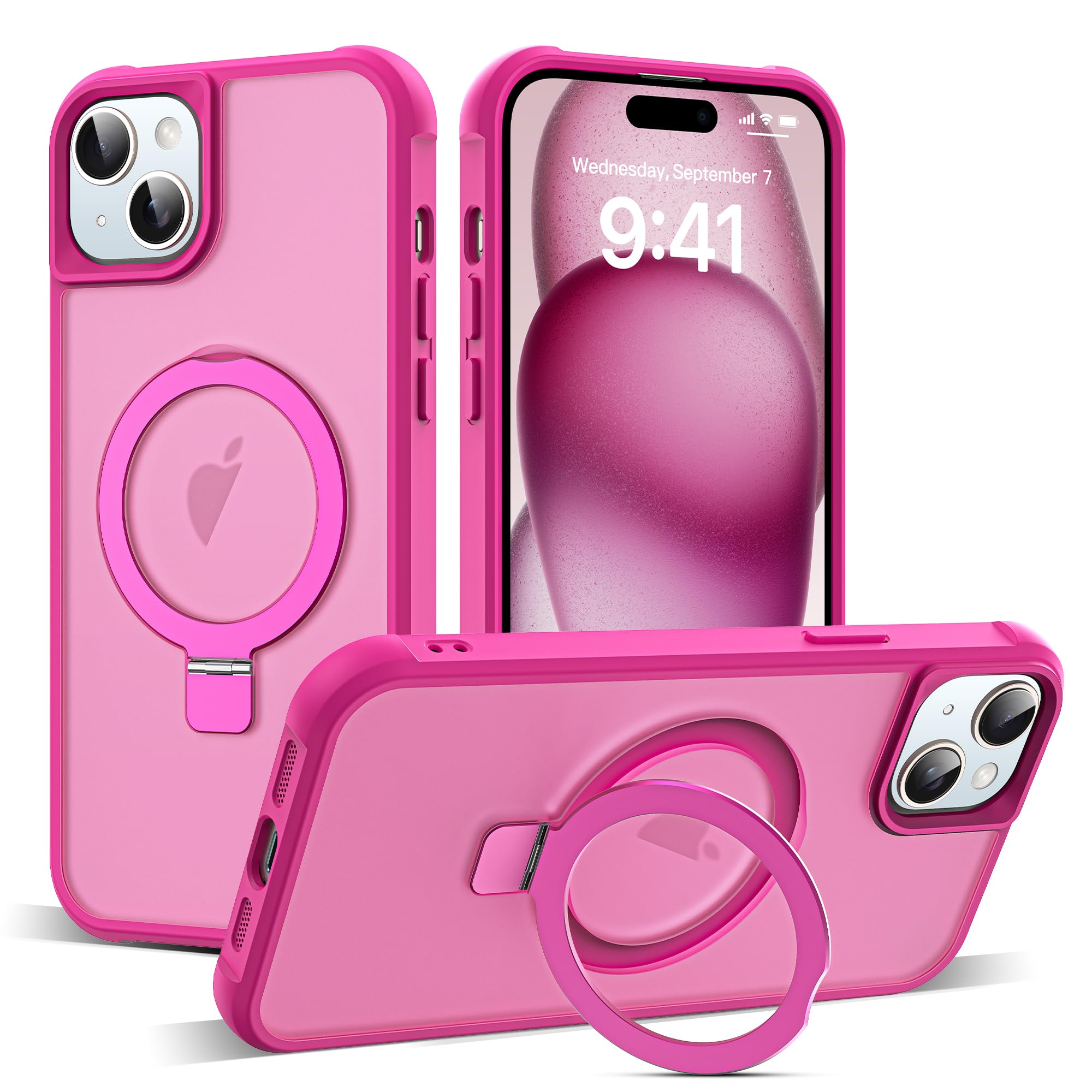 Foto 2 pulgar | Funda De Teléfono Skylmw Compatible Con Iphone 15 Con Magsafe Rose - Venta Internacional.