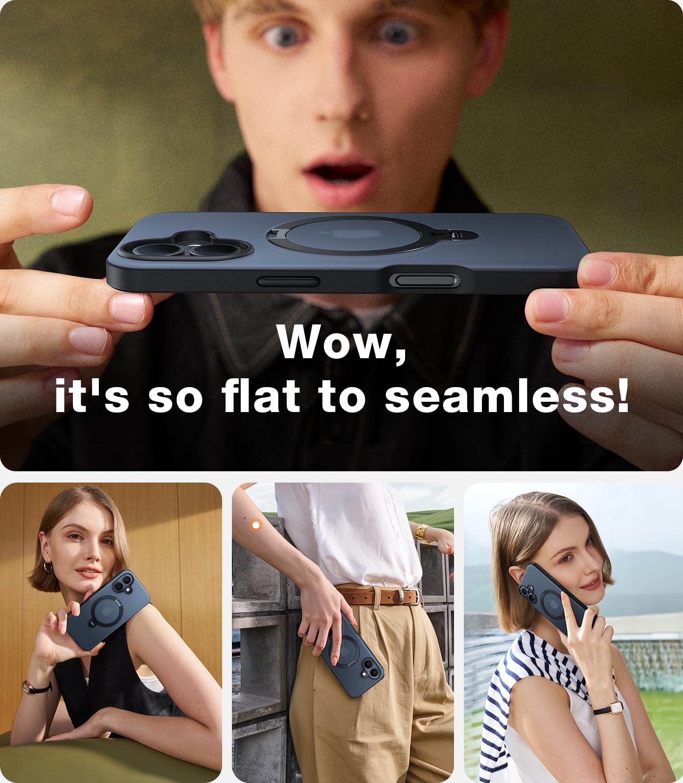 Foto 8 pulgar | Funda De Teléfono Torras 360° Con Soporte Magnético Para Iphone 16 Plus - Venta Internacional.