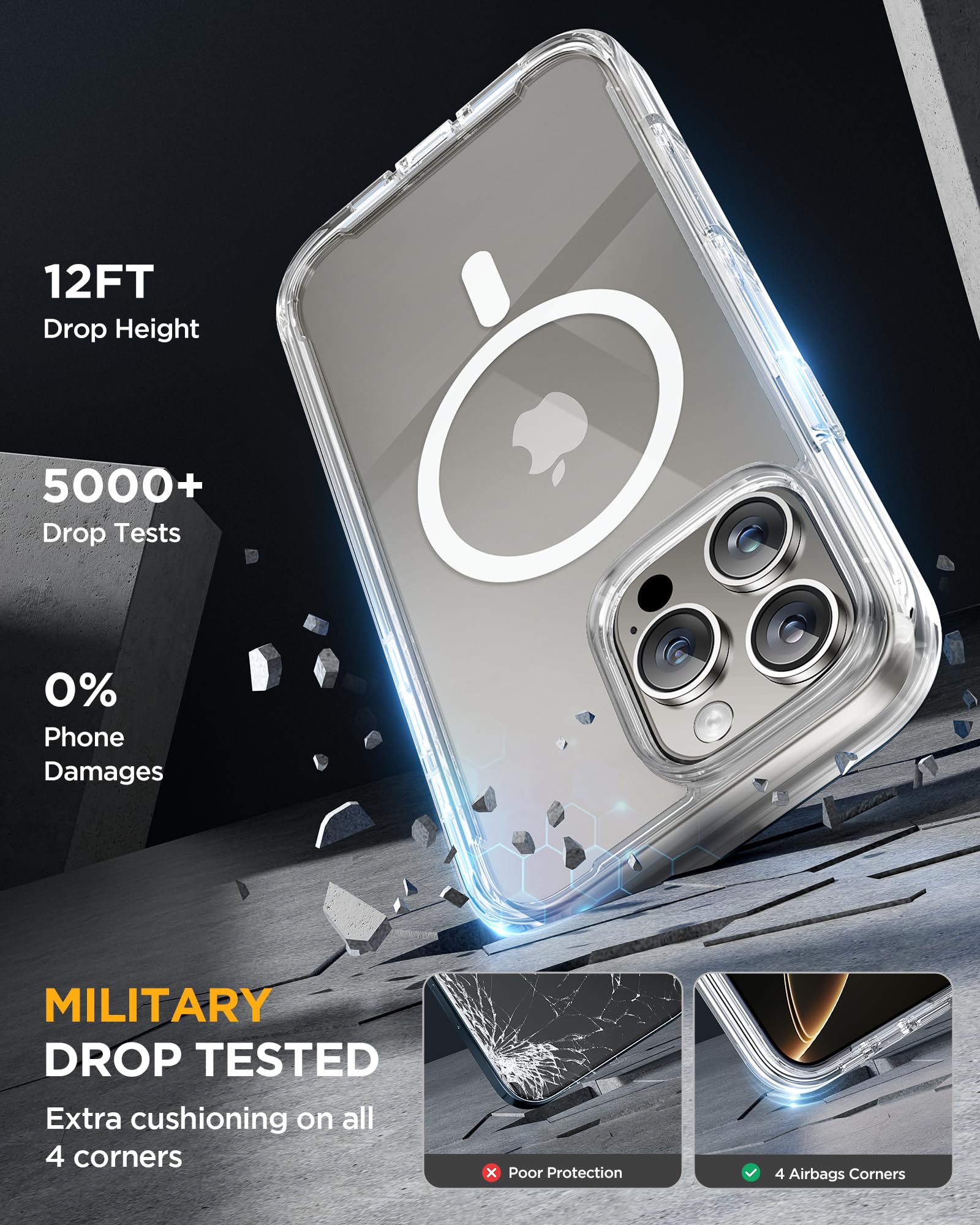 Foto 6 pulgar | Funda Miracase Para Iphone 16 Pro Max Con Protector De Pantalla - Venta Internacional.