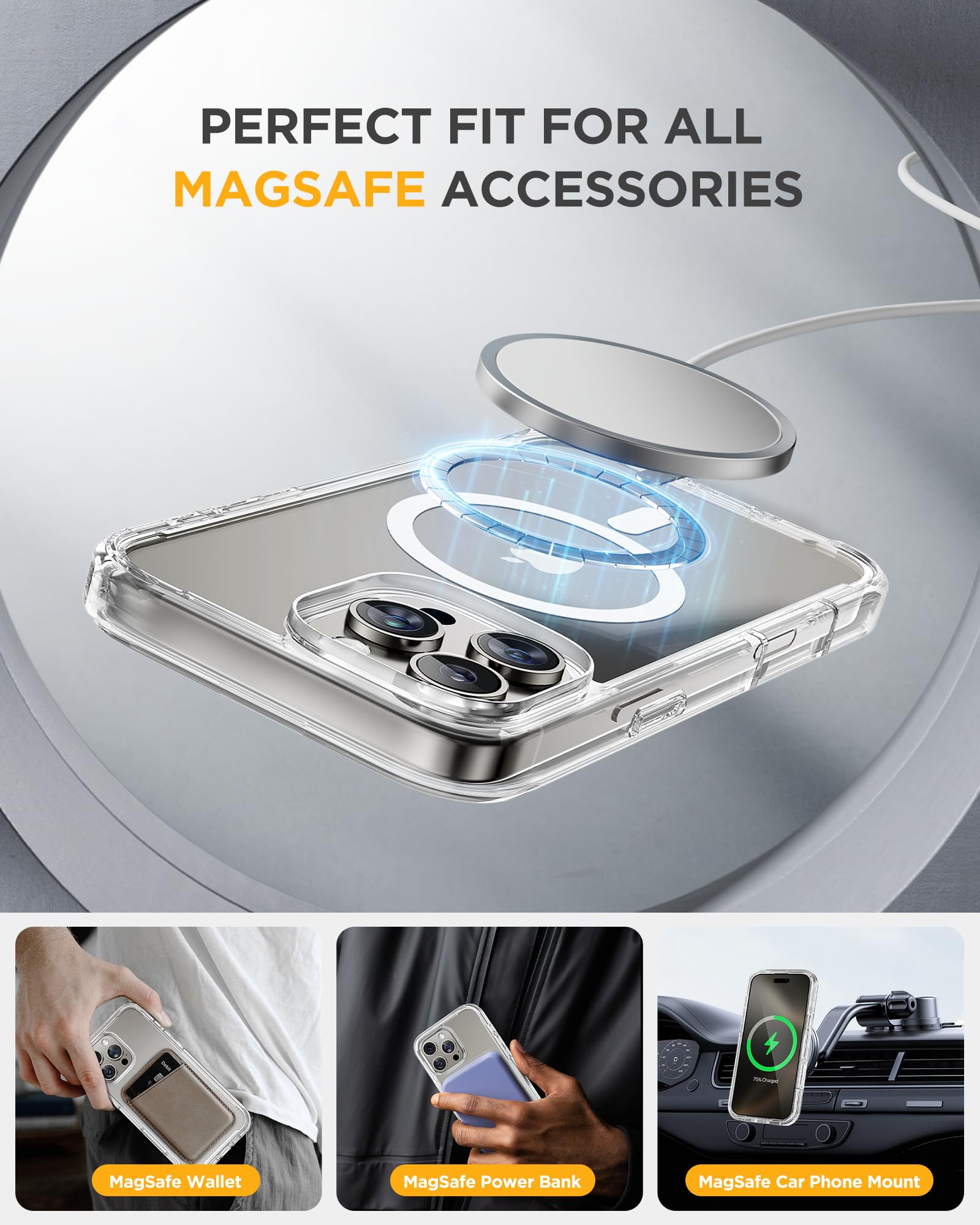 Foto 7 pulgar | Funda Miracase Para Iphone 16 Pro Max Con Protector De Pantalla - Venta Internacional.