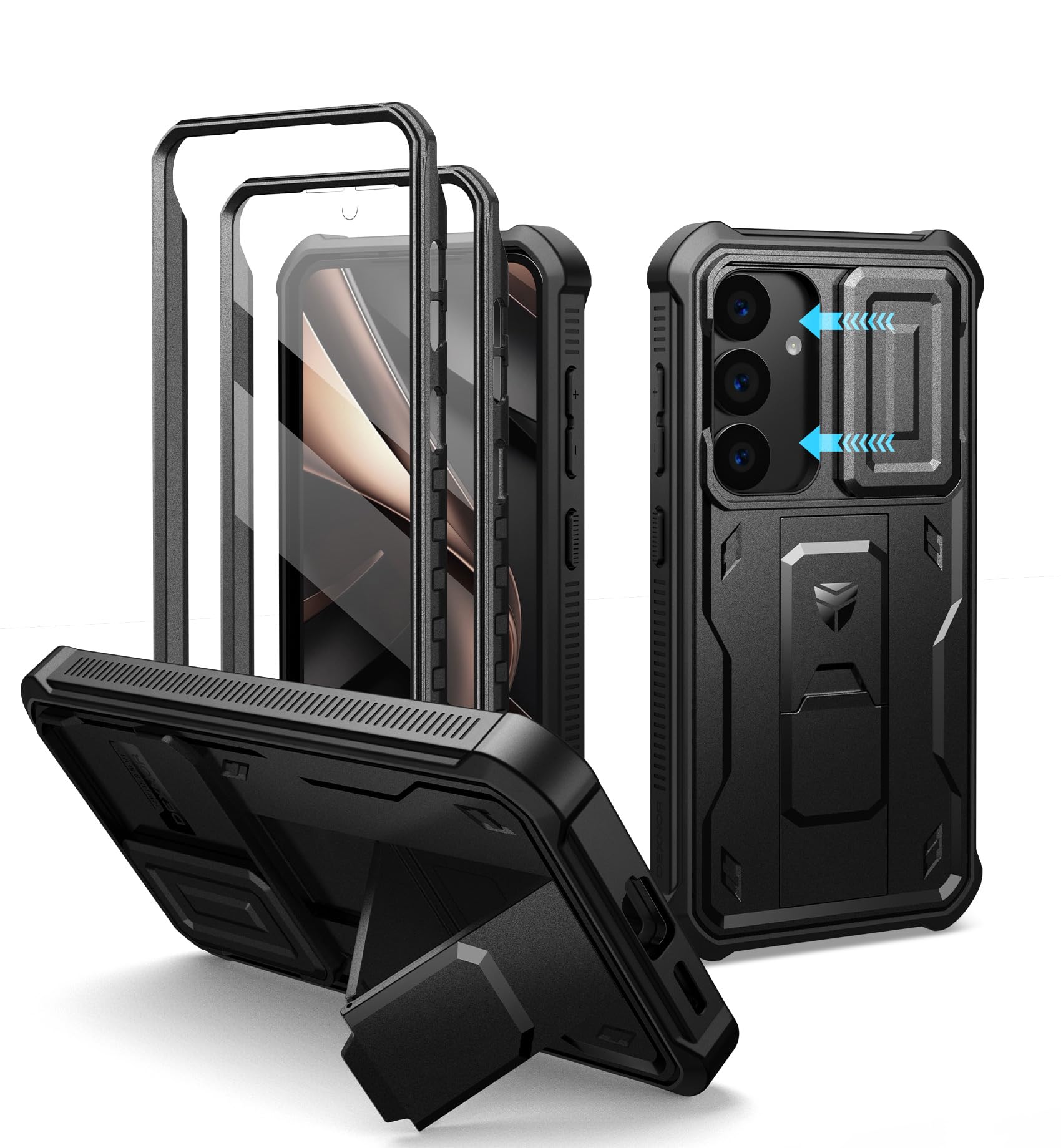Foto 2 pulgar | Funda Dexnor Para Samsung Galaxy S25 Con Funda De Cámara Negra - Venta Internacional.