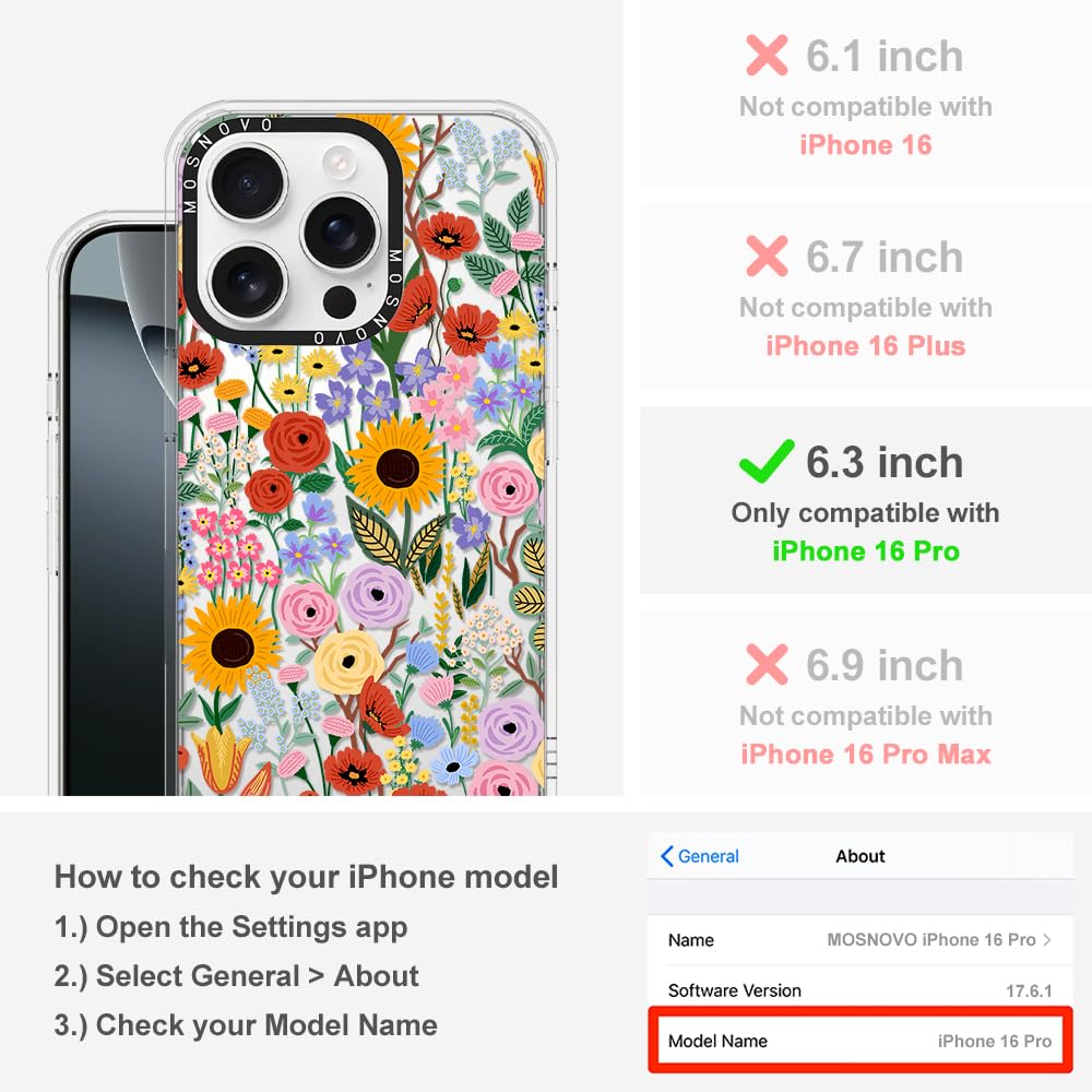 Foto 3 pulgar | Funda De Teléfono Mosnovo Para Iphone 16 Pro Buffertech Clear Tpu - Venta Internacional.