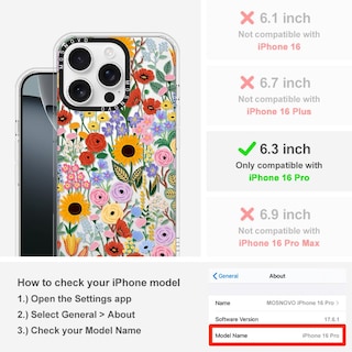 Foto 2 | Funda De Teléfono Mosnovo Para Iphone 16 Pro Buffertech Clear Tpu - Venta Internacional.