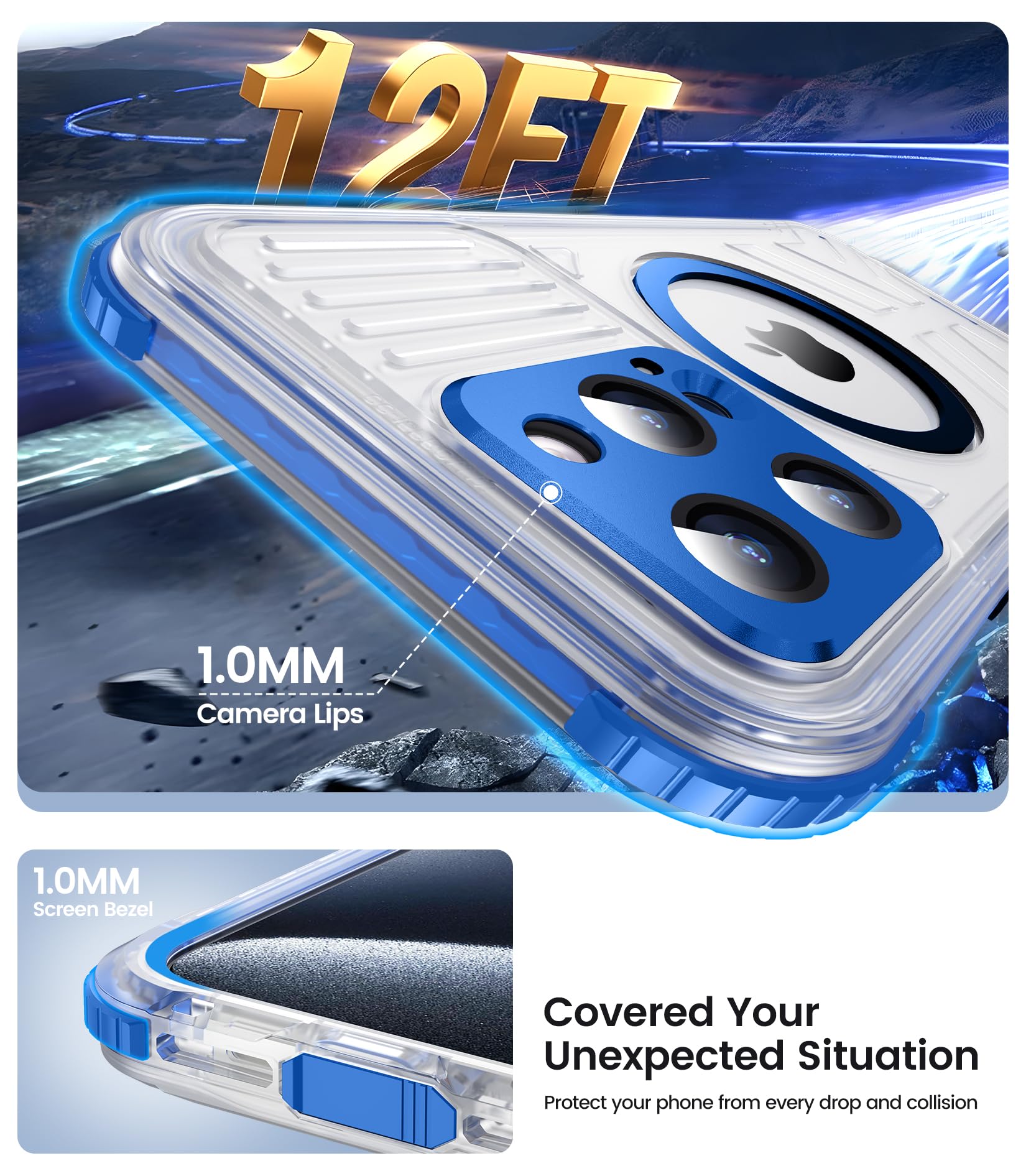 Foto 5 pulgar | Funda De Teléfono Temdan Magnetic Waterproof Para Iphone 15 Pro - Venta Internacional.