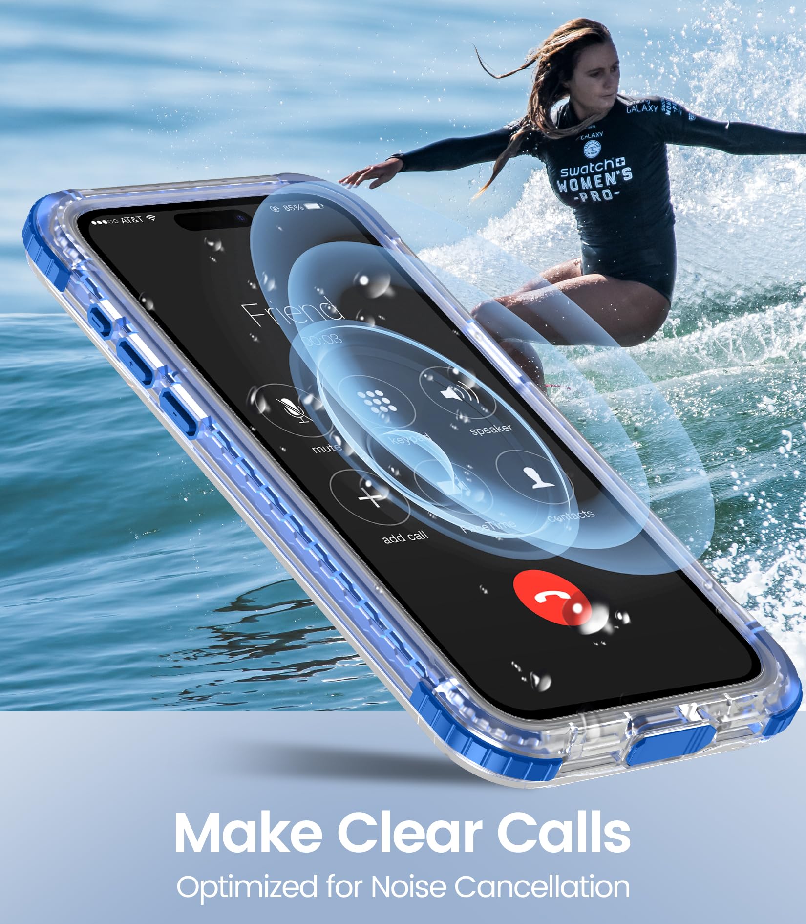 Foto 8 pulgar | Funda De Teléfono Temdan Magnetic Waterproof Para Iphone 15 Pro - Venta Internacional.