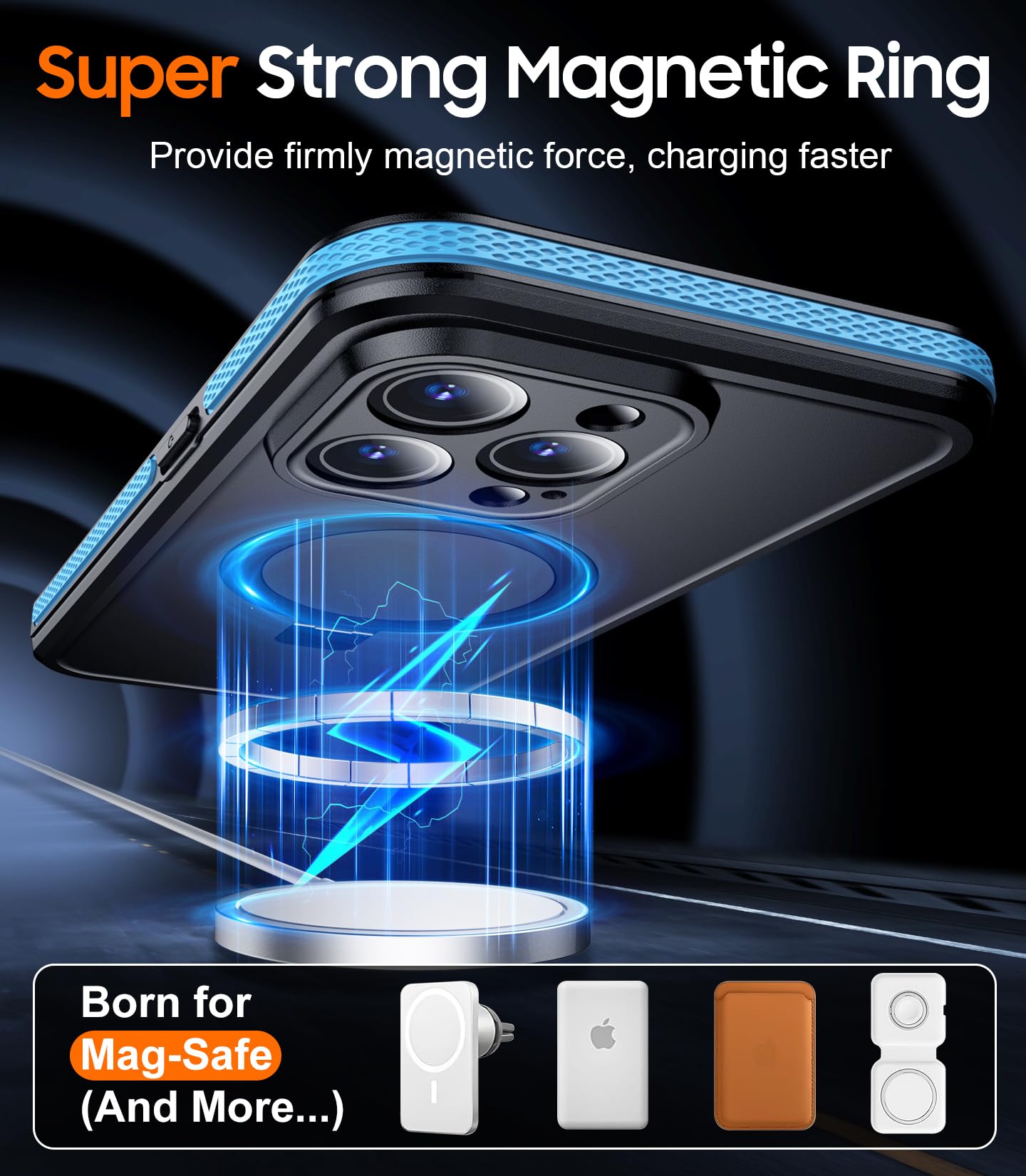 Foto 7 pulgar | Funda De Teléfono Temdan Magnética Impermeable Para Iphone 15 Pro Max - Venta Internacional.
