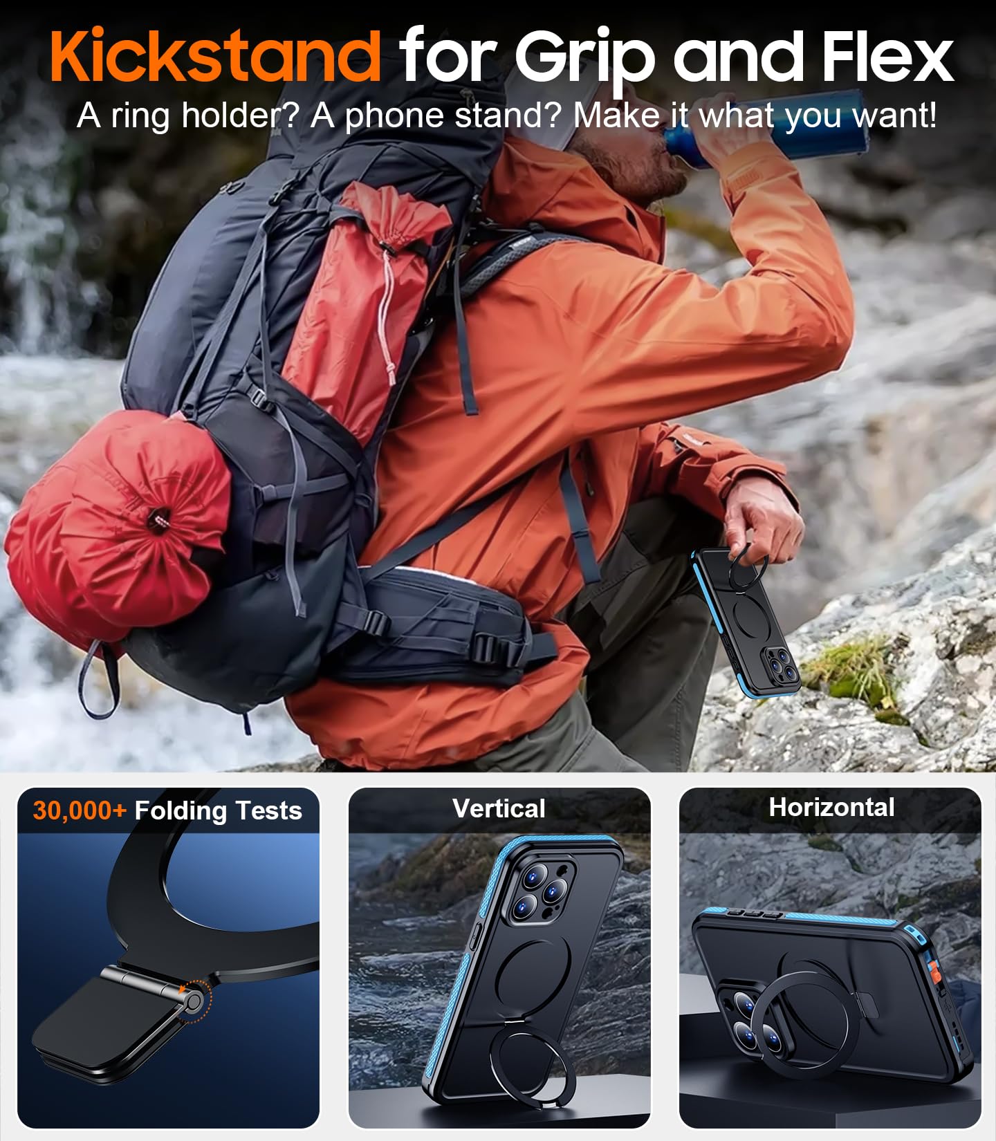 Foto 8 pulgar | Funda De Teléfono Temdan Magnética Impermeable Para Iphone 15 Pro Max - Venta Internacional.