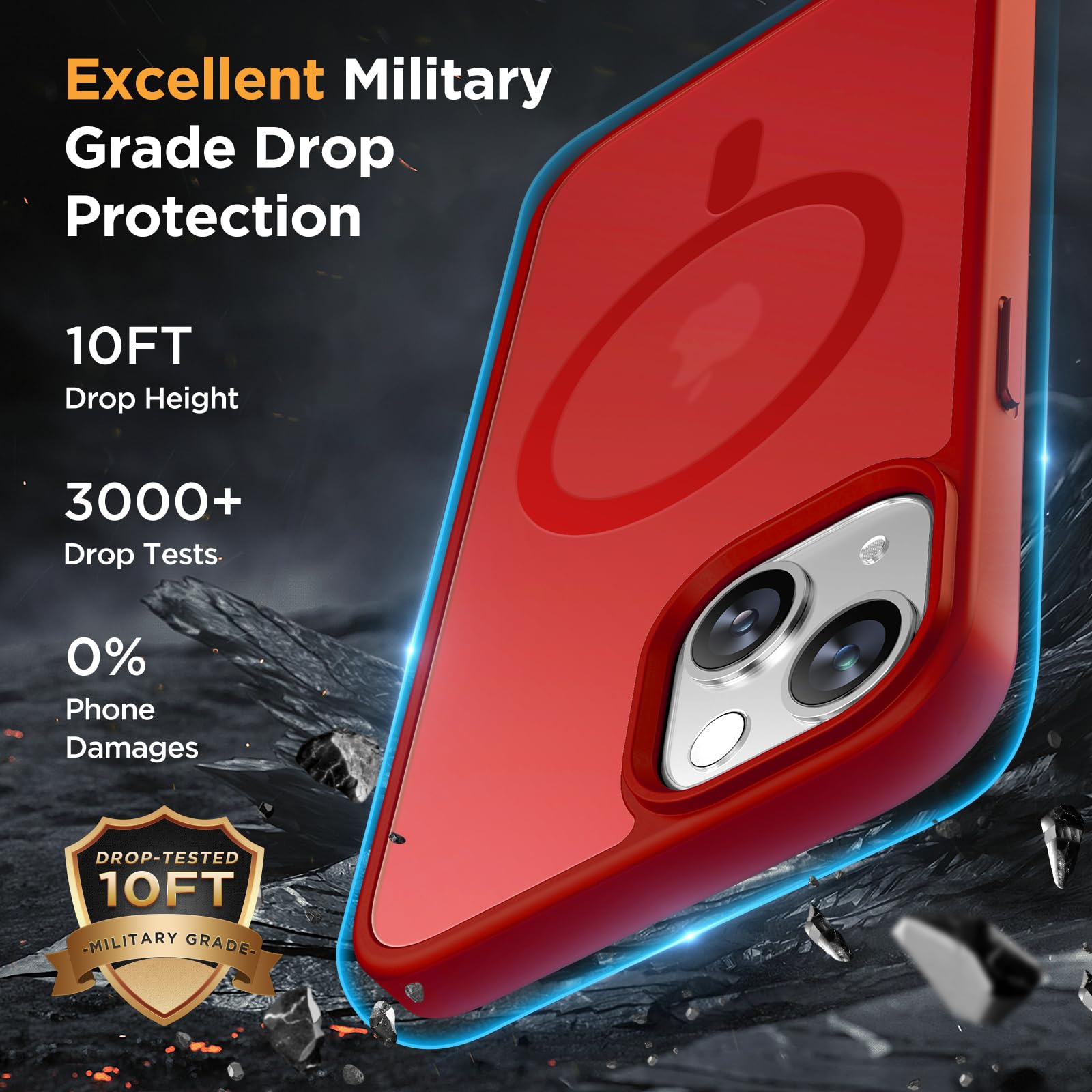 Foto 6 | Funda De Teléfono Miracase Magnetic Series Para Iphone 15, Color Rojo - Venta Internacional.