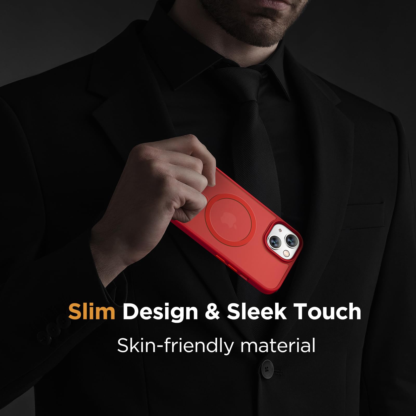 Foto 8 pulgar | Funda De Teléfono Miracase Magnetic Series Para Iphone 15, Color Rojo - Venta Internacional.