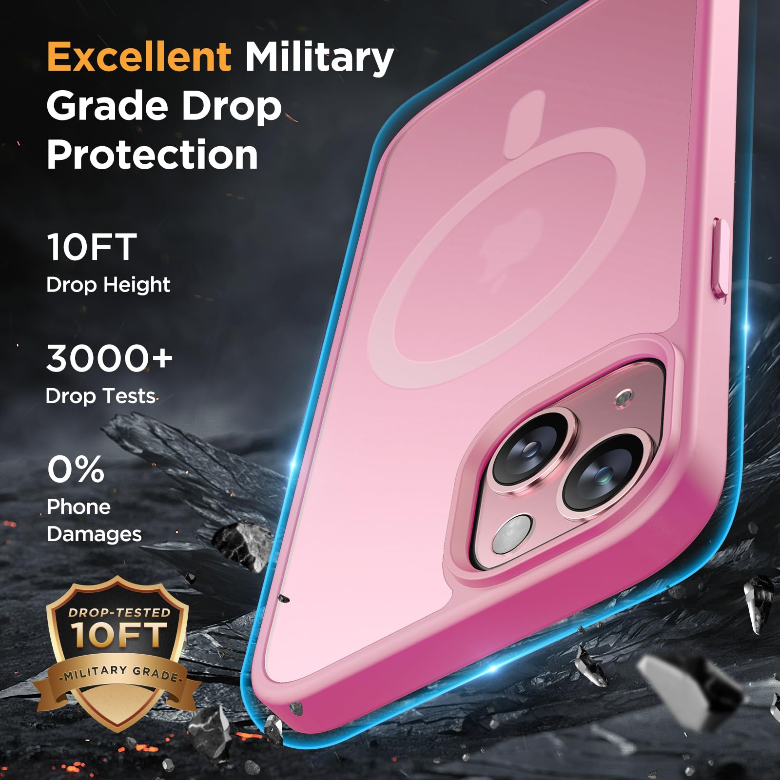 Foto 6 pulgar | Funda De Teléfono Miracase Magnetic Series Para Iphone 15 Con Protectores De Pantalla - Venta Internacional.