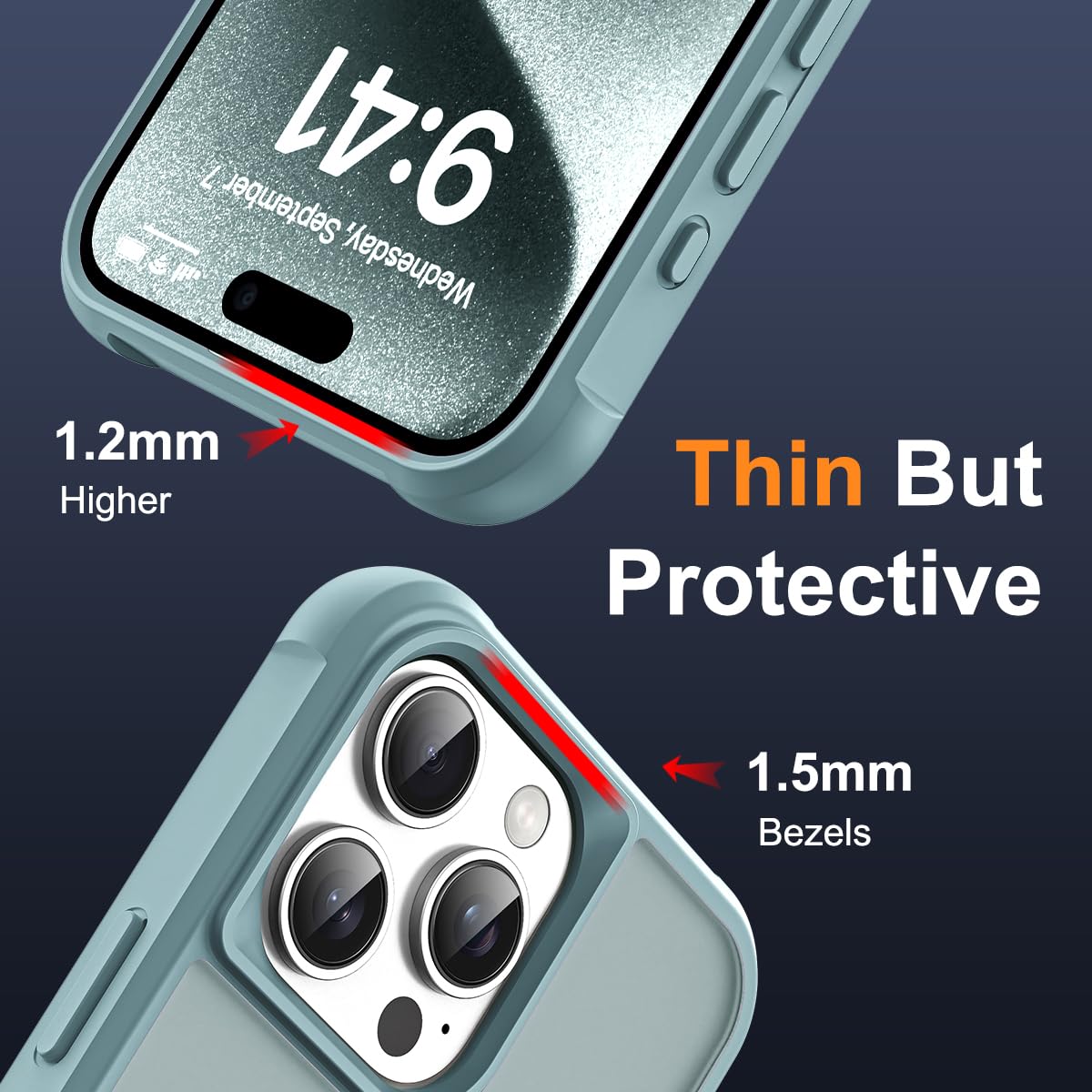 Foto 7 pulgar | Funda De Teléfono Sky-lmw Compatible Con Iphone 15 Pro Max Blue - Venta Internacional.