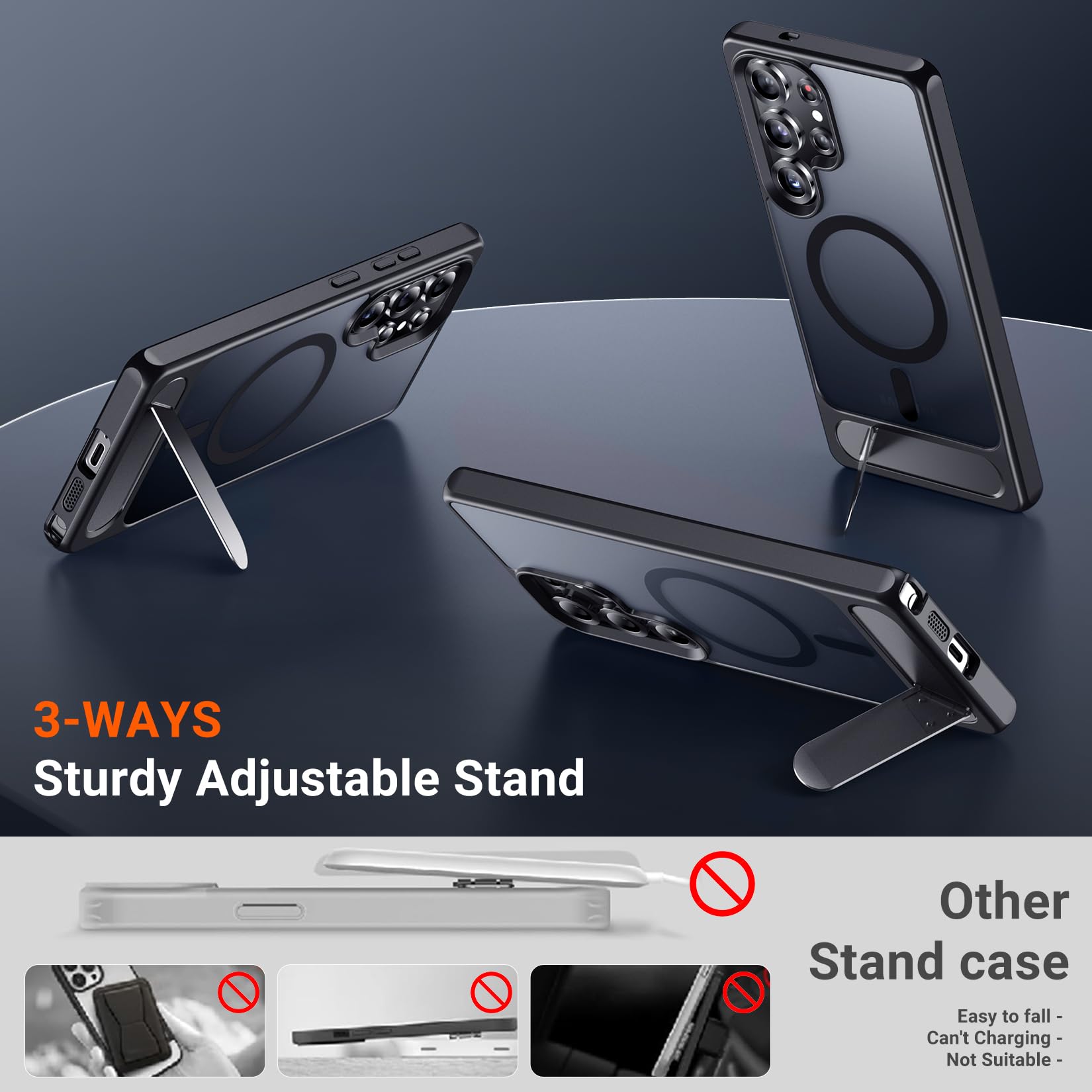 Foto 3 pulgar | Funda Magnética Temdan Con Soporte Para Samsung Galaxy S25 Ultra - Venta Internacional.
