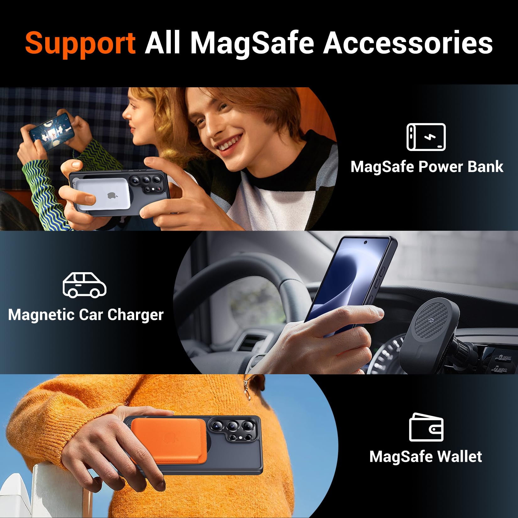 Foto 4 pulgar | Funda Magnética Temdan Con Soporte Para Samsung Galaxy S25 Ultra - Venta Internacional.