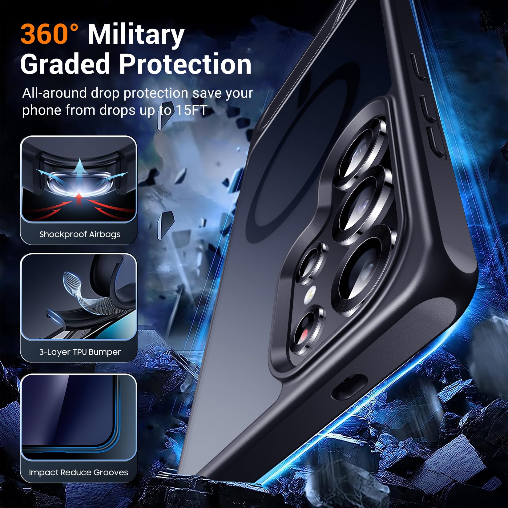 Foto 4 | Funda Magnética Temdan Con Soporte Para Samsung Galaxy S25 Ultra - Venta Internacional.