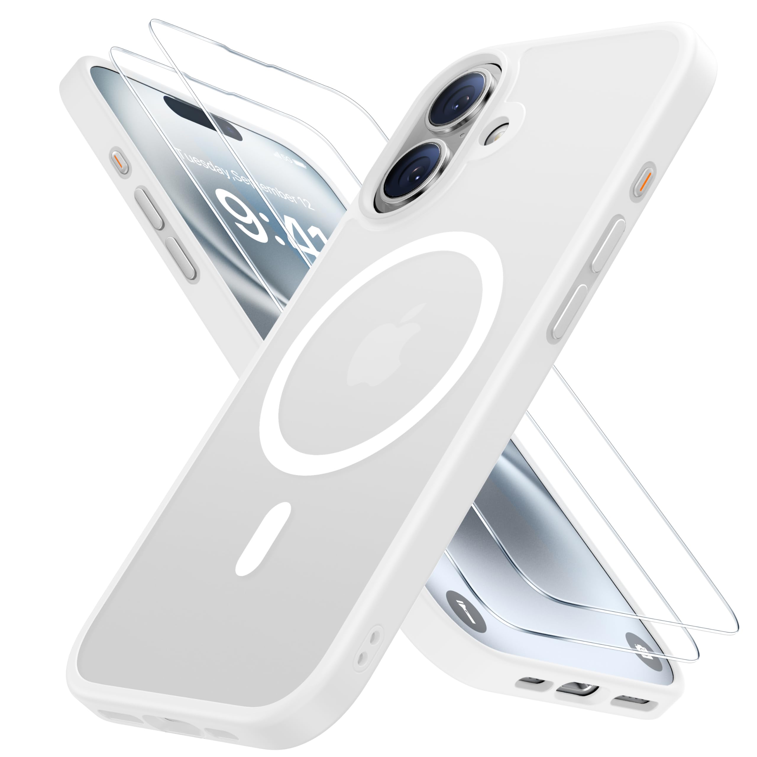 Foto 2 pulgar | Funda Miracase Magnetic Series Para Iphone 16 Plus, Color Blanco - Venta Internacional.