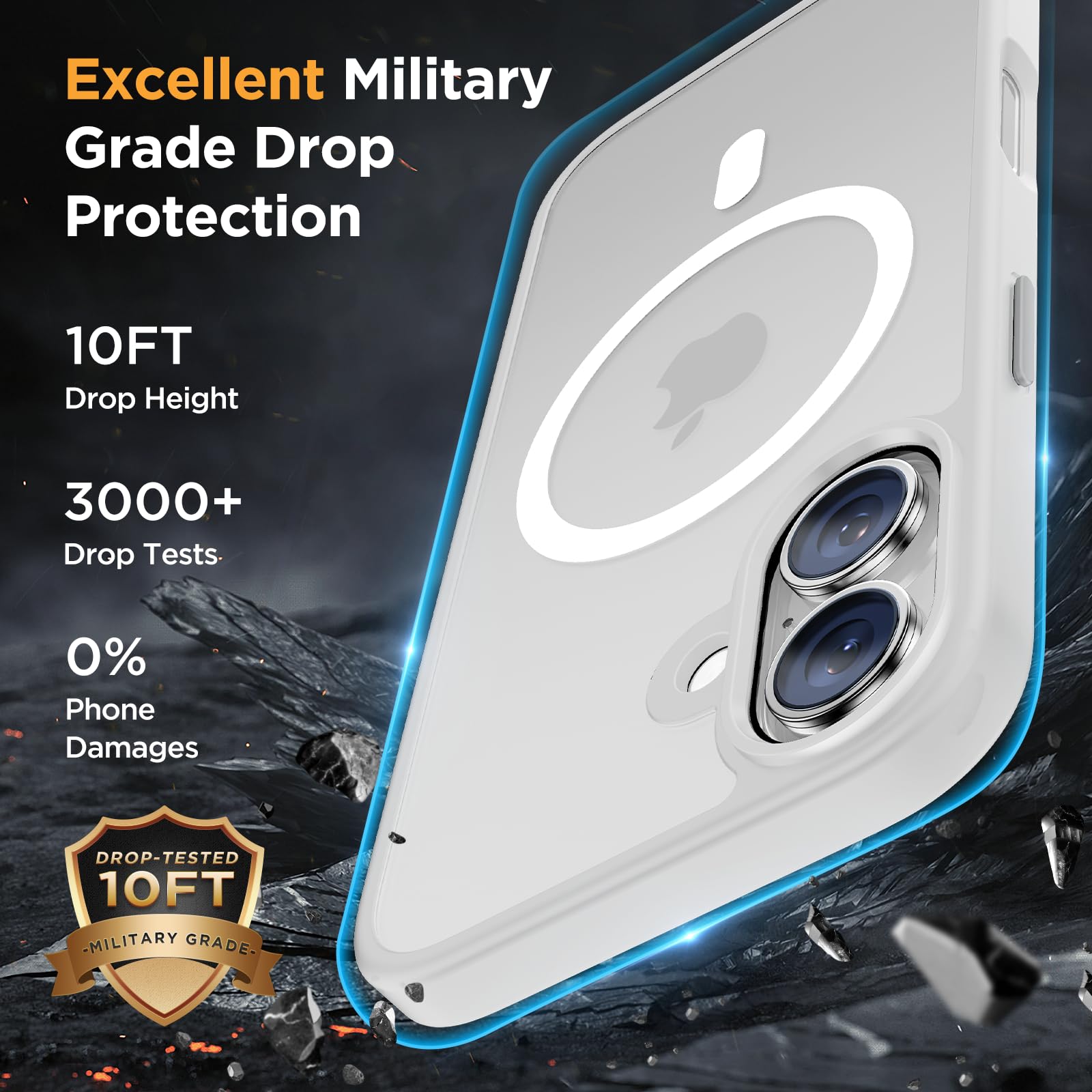Foto 6 pulgar | Funda Miracase Magnetic Series Para Iphone 16 Plus, Color Blanco - Venta Internacional.