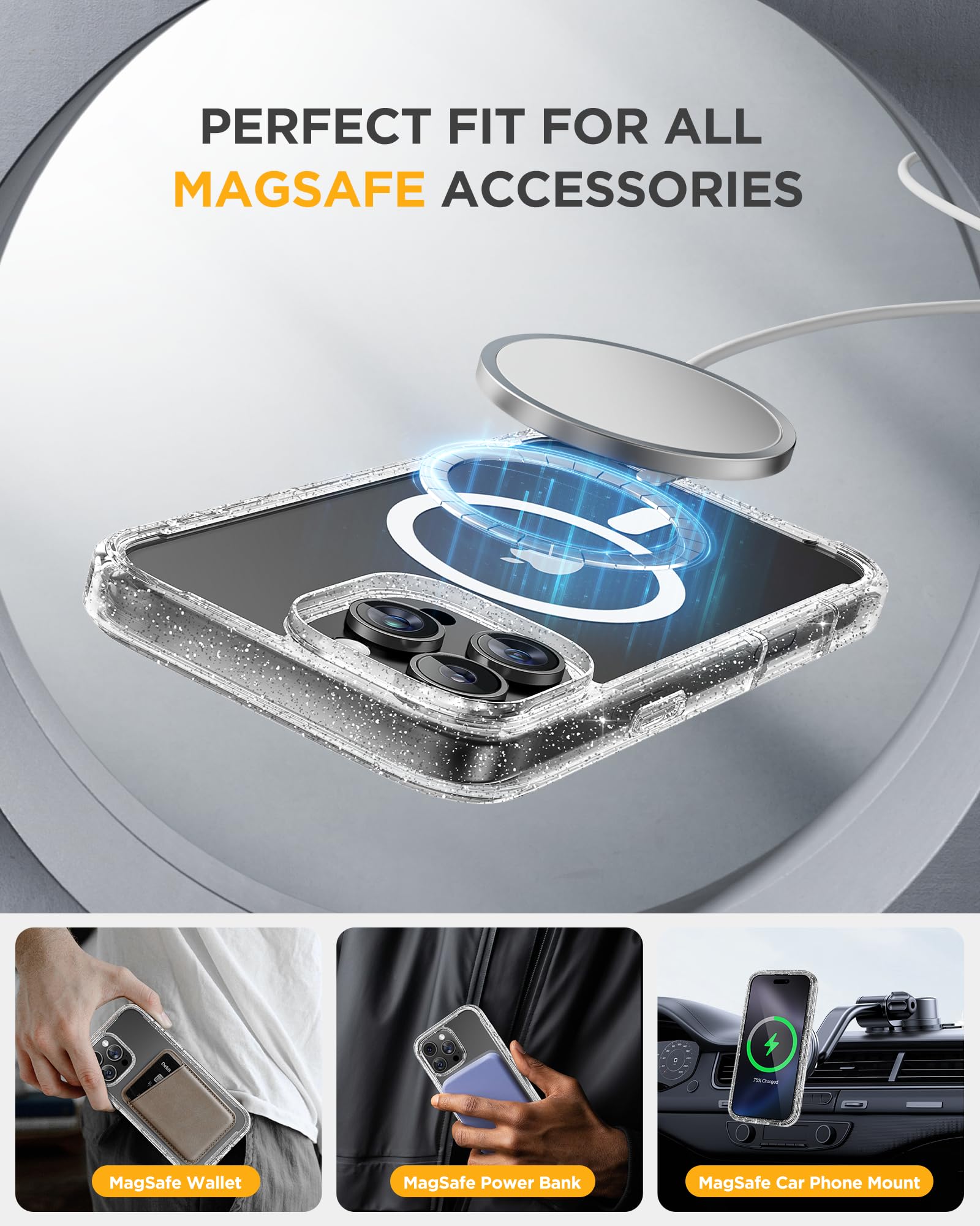 Foto 6 | Funda Miracase Para Iphone 16 Pro Max Con Protector De Pantalla - Venta Internacional.