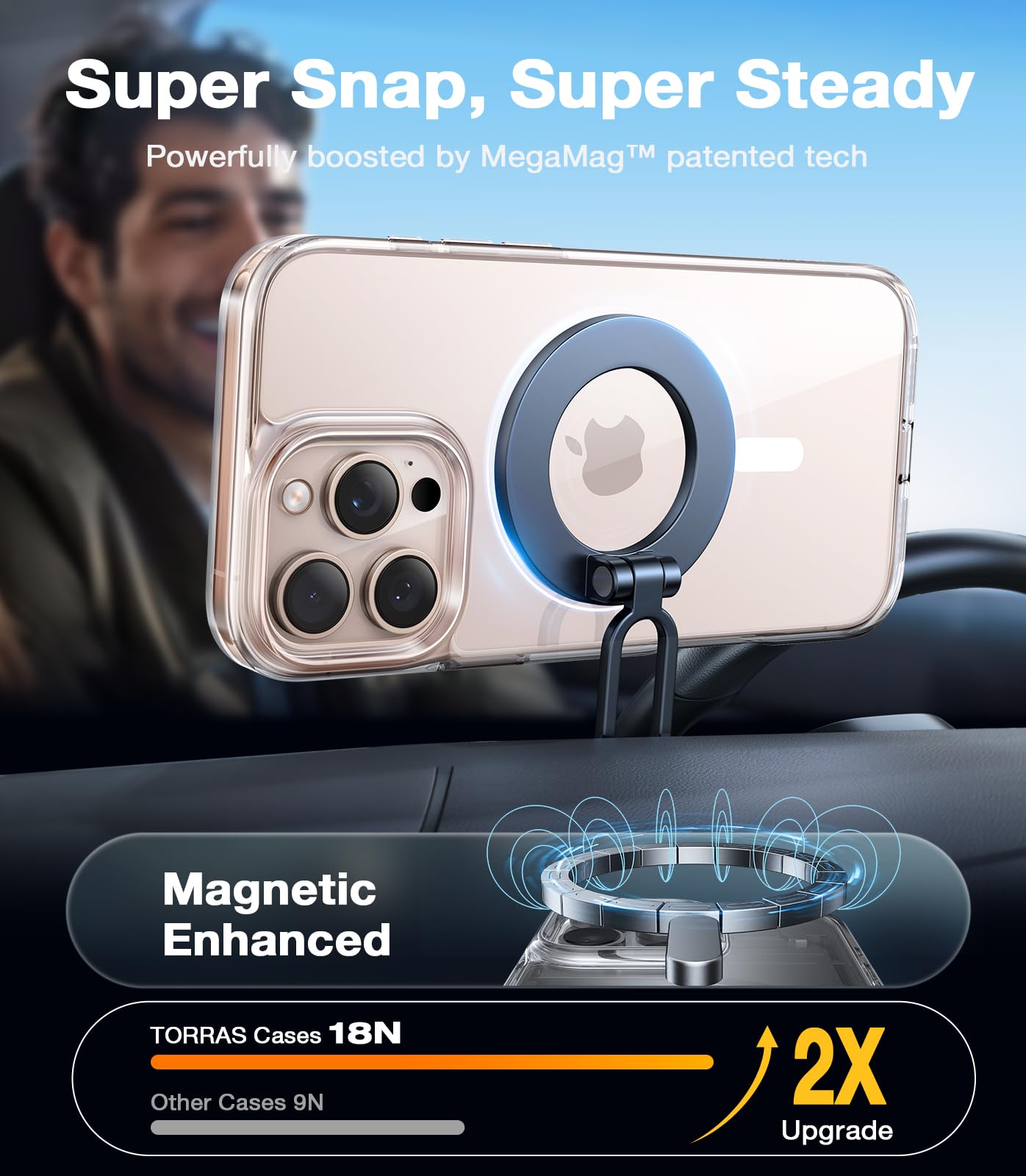 Foto 3 pulgar | Funda De Teléfono Torras Stronger Magnética A Prueba De Golpes Para Iphone 16 Pro - Venta Internacional.