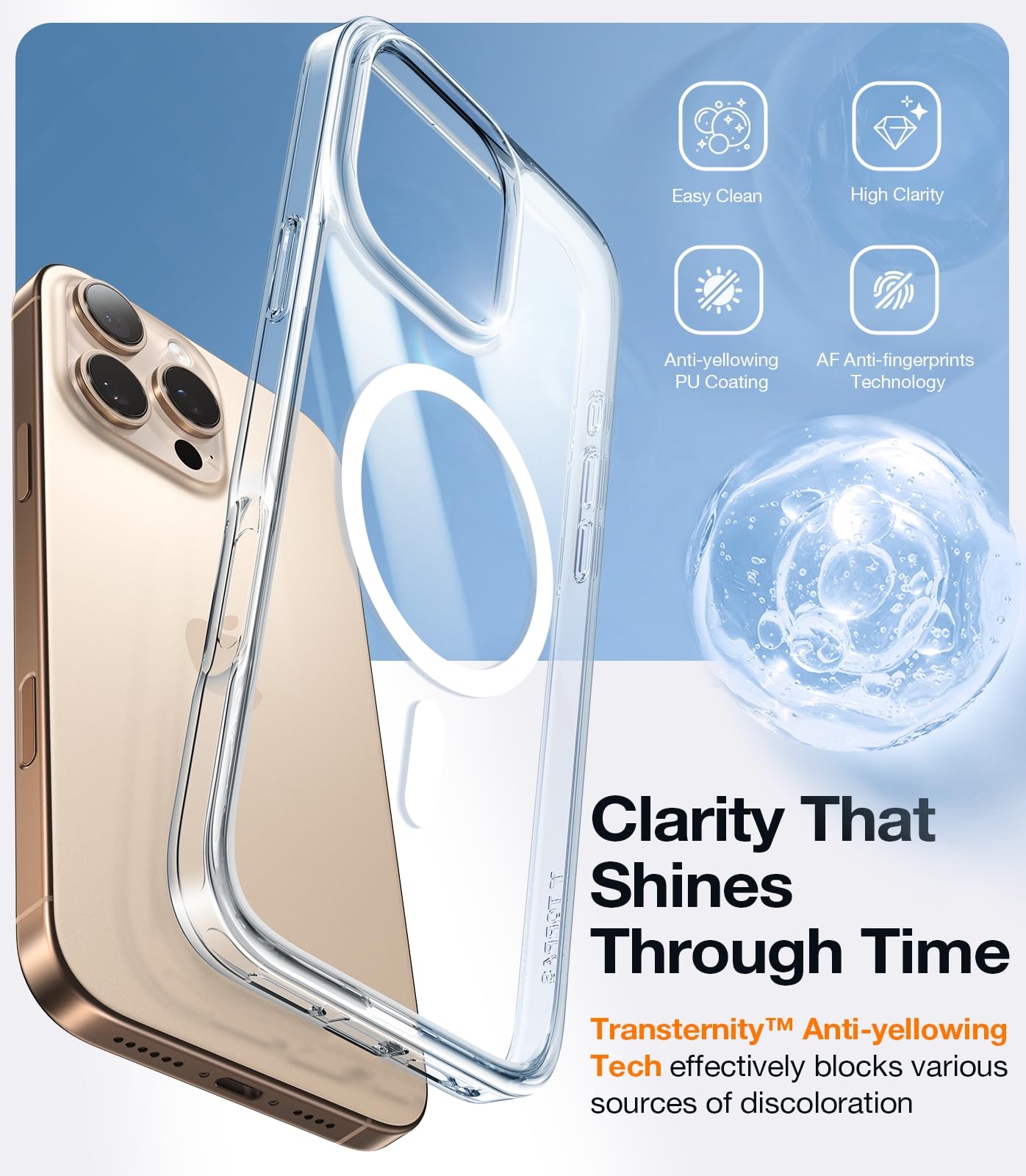 Foto 6 pulgar | Funda De Teléfono Torras Stronger Magnética A Prueba De Golpes Para Iphone 16 Pro - Venta Internacional.