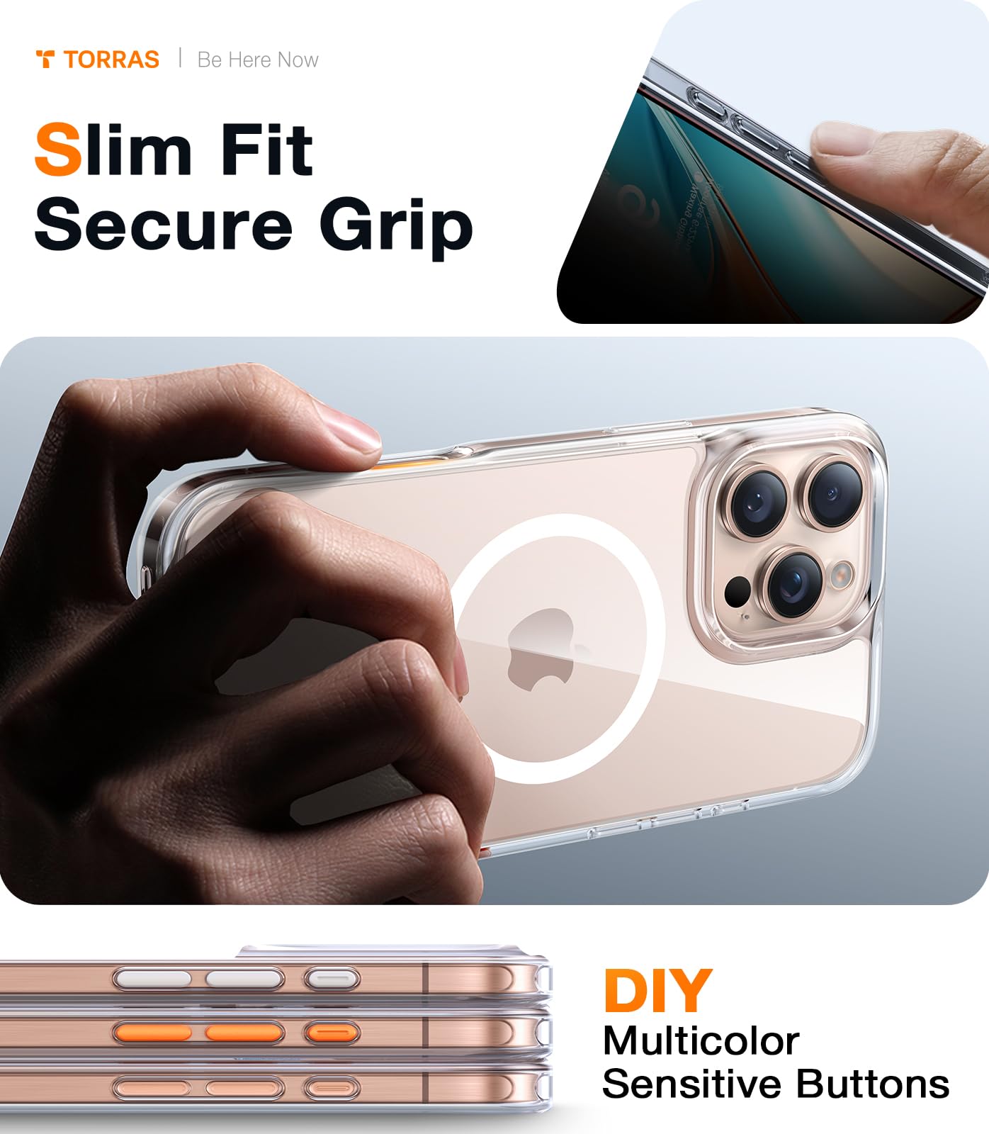Foto 7 pulgar | Funda De Teléfono Torras Stronger Magnética A Prueba De Golpes Para Iphone 16 Pro - Venta Internacional.