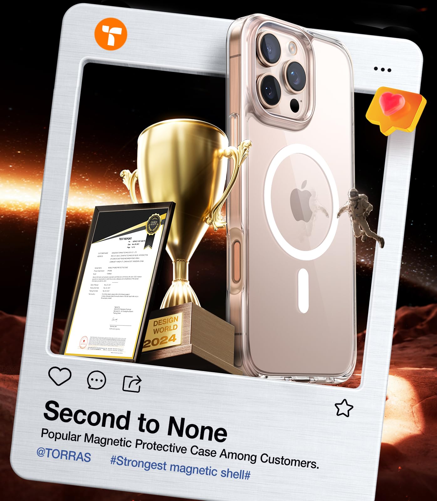Foto 8 pulgar | Funda De Teléfono Torras Stronger Magnética A Prueba De Golpes Para Iphone 16 Pro - Venta Internacional.