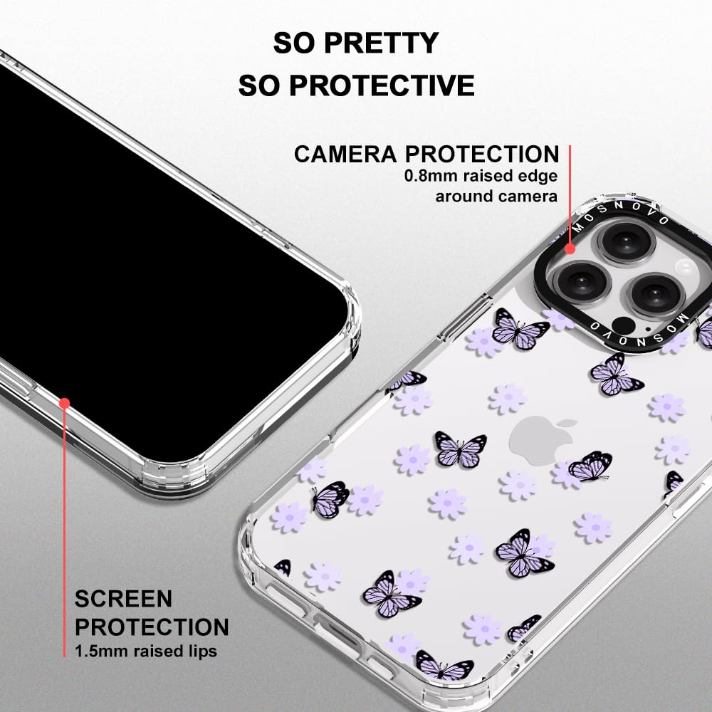Foto 5 pulgar | Funda De Teléfono Mosnovo Para Iphone 16 Pro Max Lila Butterfly - Venta Internacional.