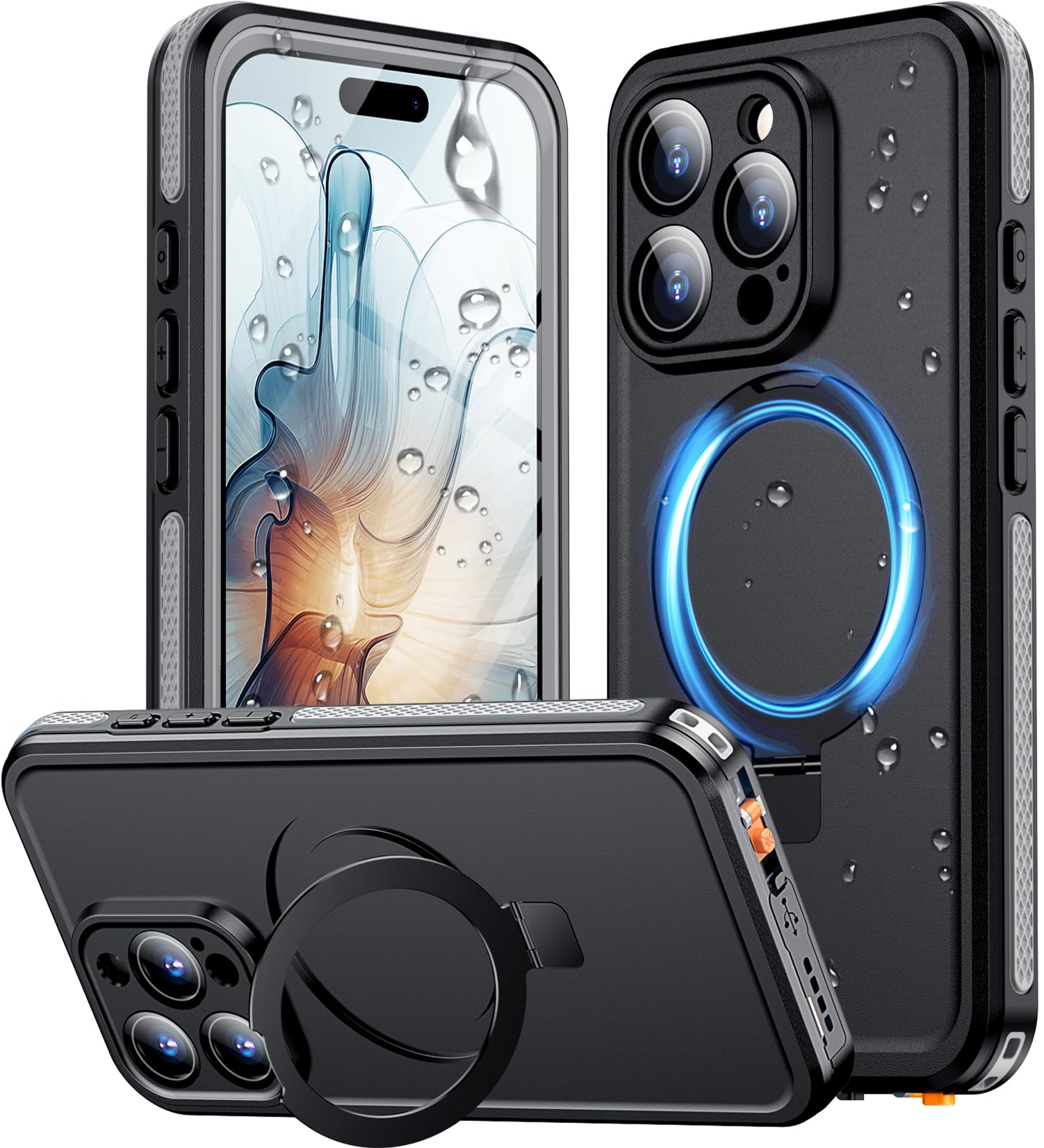 Foto 2 pulgar | Funda De Teléfono Temdan Magnética Impermeable Para Iphone 16 Pro Max - Venta Internacional.