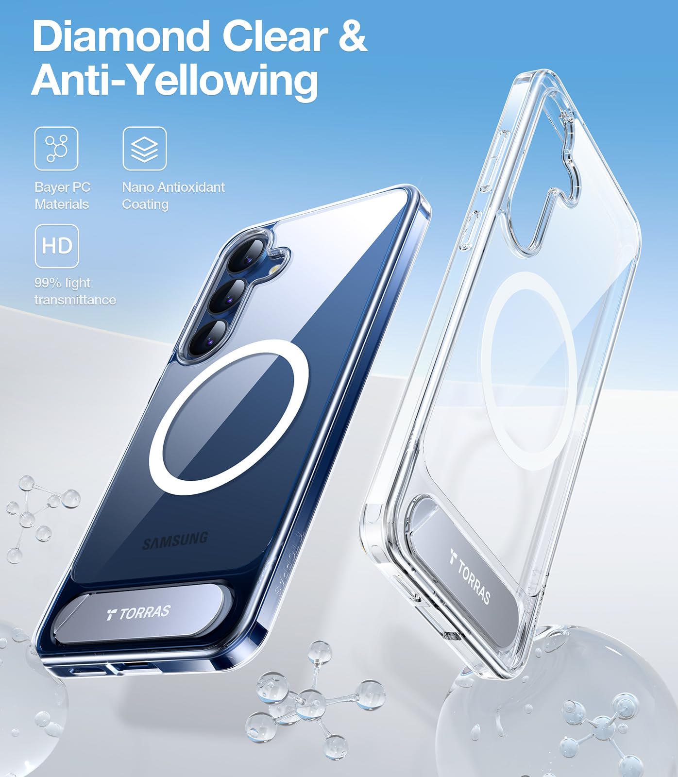 Foto 5 pulgar | Funda Para Teléfono Torras Strong Magnetic Stand Samsung S25 Plus Clear - Venta Internacional.