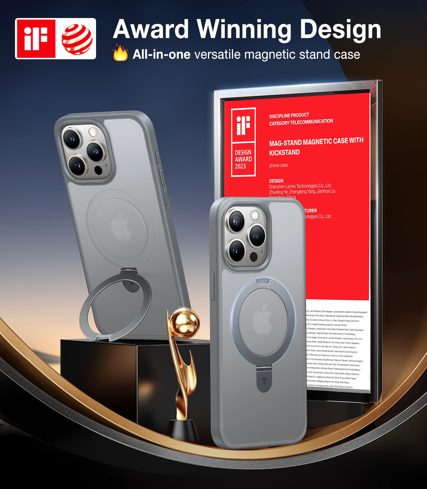 Foto 6 pulgar | Funda De Teléfono Torras Ultra Magnetic Ostand Para Iphone 16 Pro - Venta Internacional.