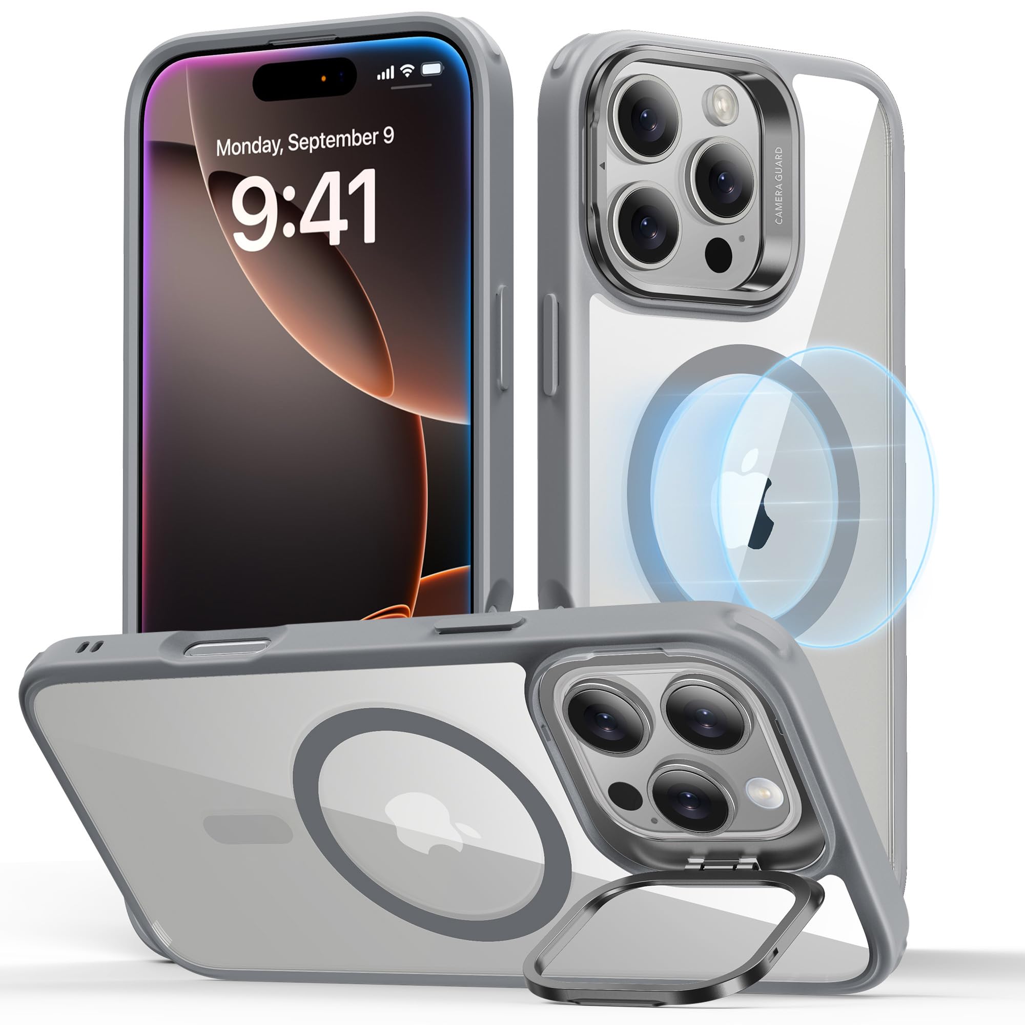 Foto 2 pulgar | Funda De Teléfono Esr Para Iphone 16 Pro Max Con Magsafe Clear Grey - Venta Internacional.