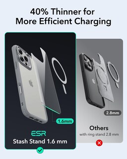 Foto 6 | Funda De Teléfono Esr Para Iphone 16 Pro Max Con Magsafe Clear Grey - Venta Internacional.