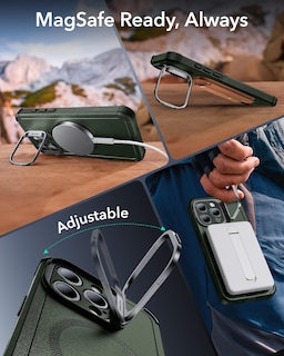Foto 6 | Funda De Teléfono Esr Cyber Series Con Soporte Para Iphone 15 Pro Max, Color Verde - Venta Internacional.