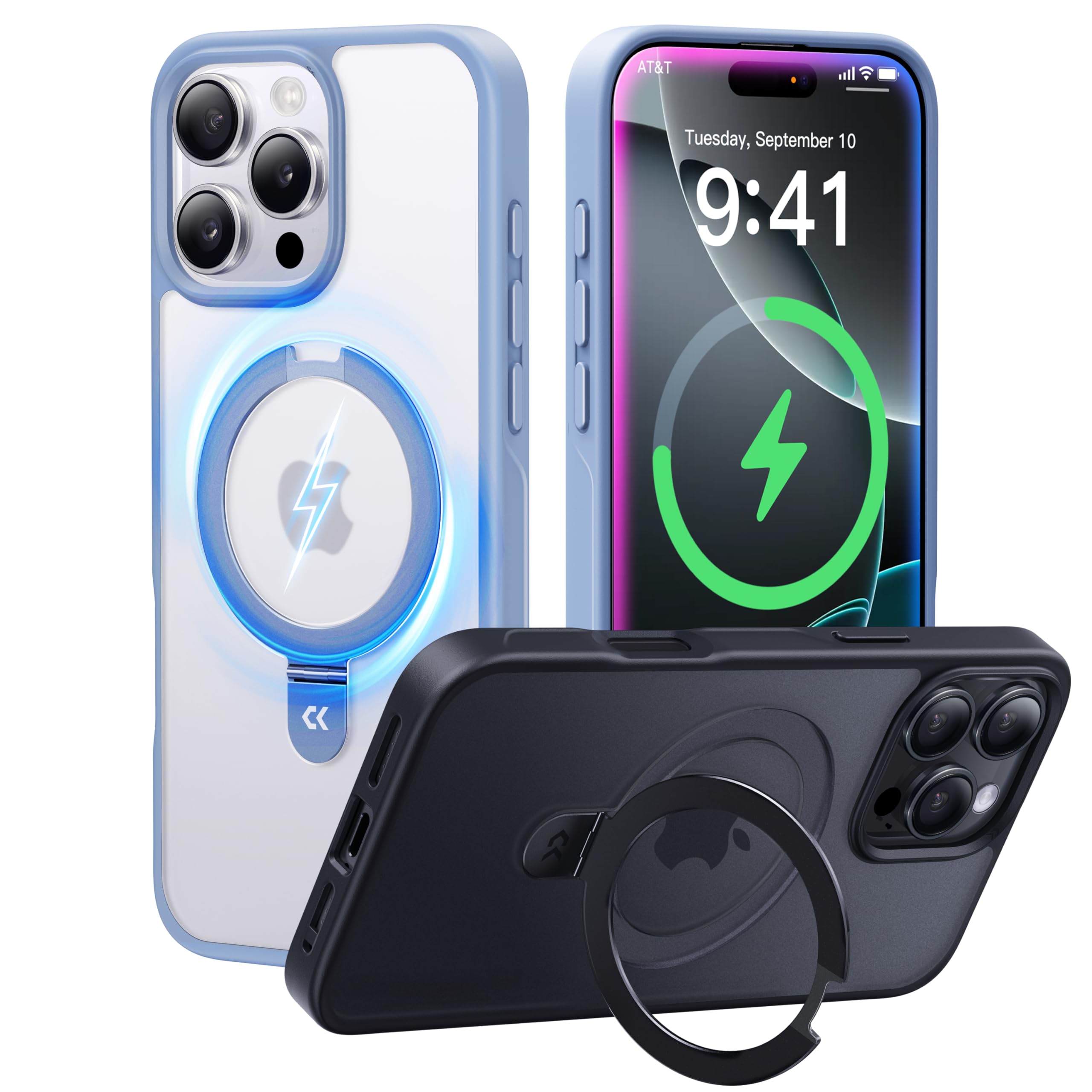 Foto 2 pulgar | Funda De Teléfono Casekoo Diseñada Para Iphone 16 Pro Max, Color Azul Claro - Venta Internacional.