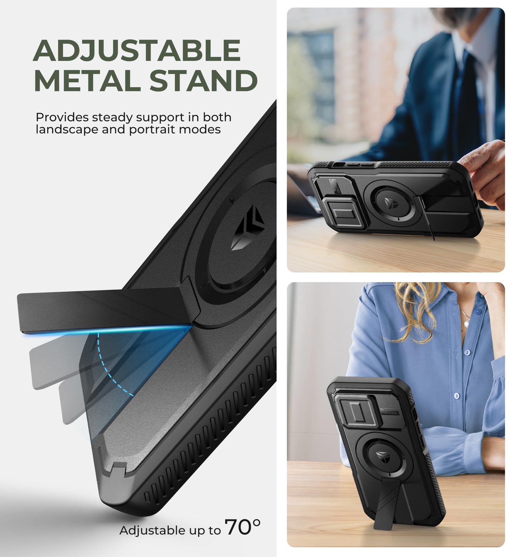 Foto 6 pulgar | Funda Dexnor Para Iphone 14 Pro Con Cámara Deslizante Negra - Venta Internacional.