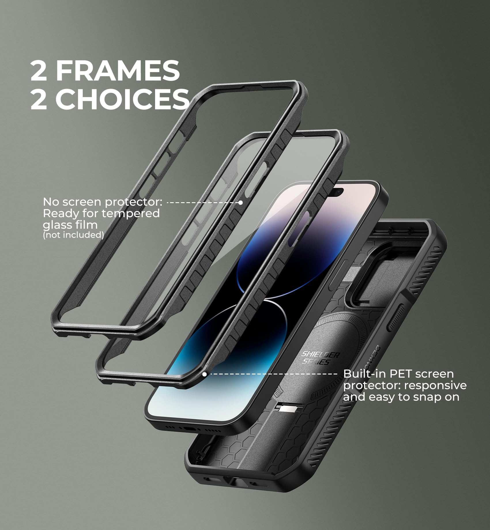 Foto 7 pulgar | Funda Dexnor Para Iphone 14 Pro Con Cámara Deslizante Negra - Venta Internacional.