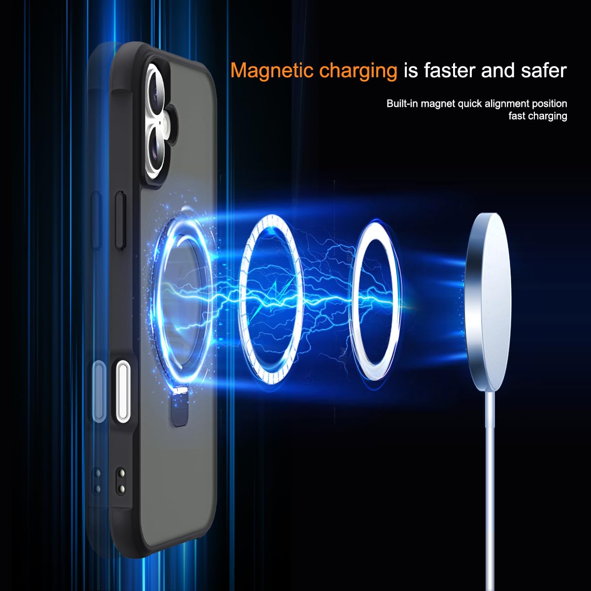 Foto 4 pulgar | Funda De Teléfono Skylmw Compatible Con Iphone 16 6.1 Negra - Venta Internacional.