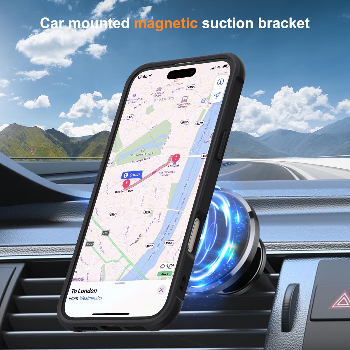 Foto 5 pulgar | Funda De Teléfono Skylmw Compatible Con Iphone 16 6.1 Negra - Venta Internacional.