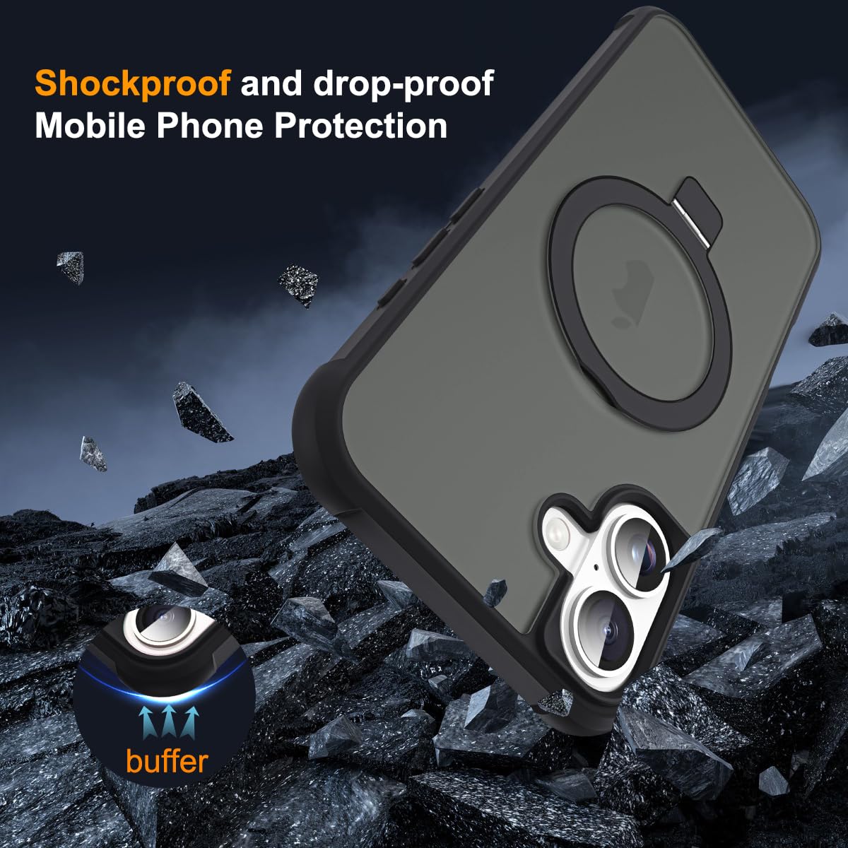 Foto 8 pulgar | Funda De Teléfono Skylmw Compatible Con Iphone 16 6.1 Negra - Venta Internacional.