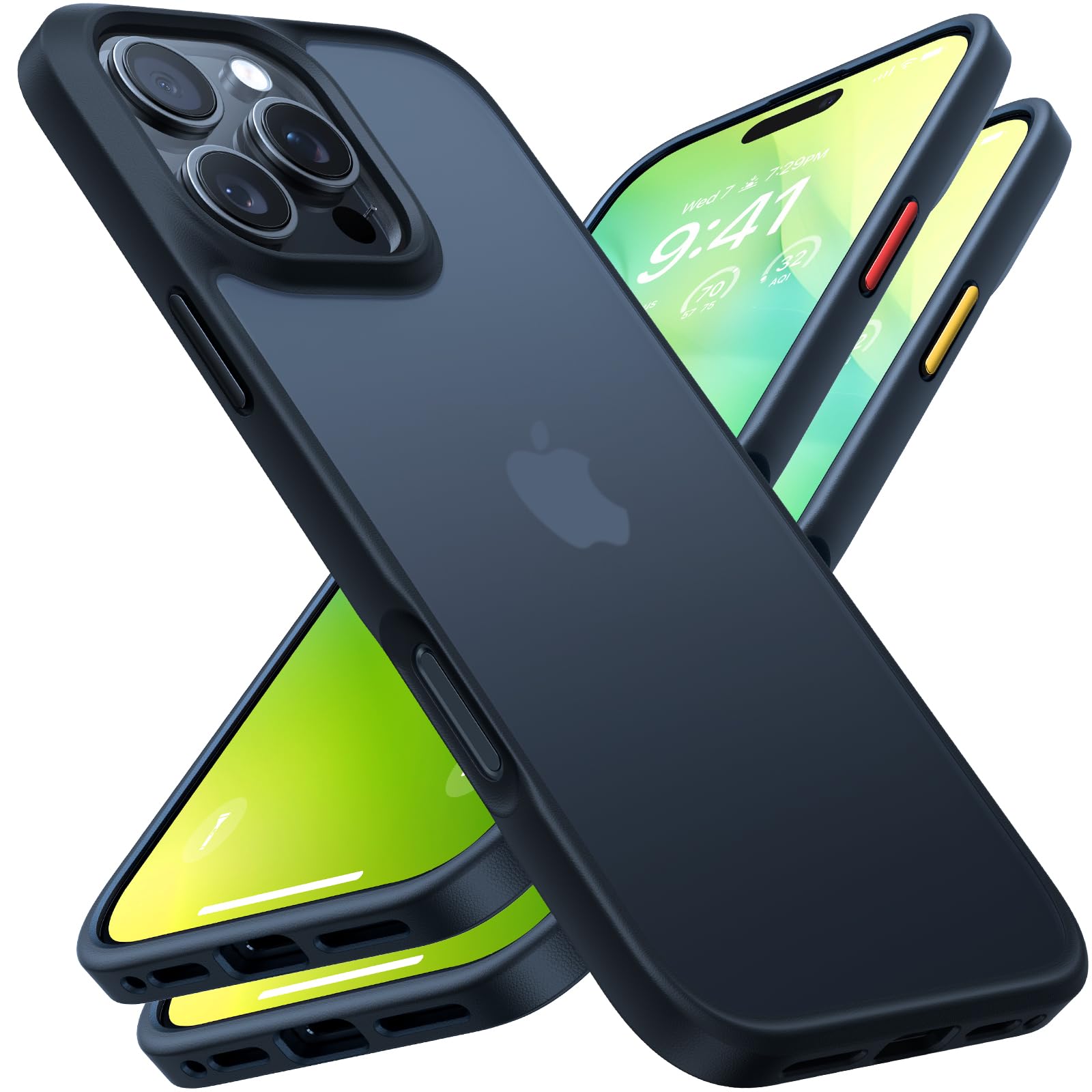 Foto 2 pulgar | Funda De Teléfono Torras A Prueba De Golpes Para Iphone 16 Pro Max, Color Negro Mate - Venta Internacional.