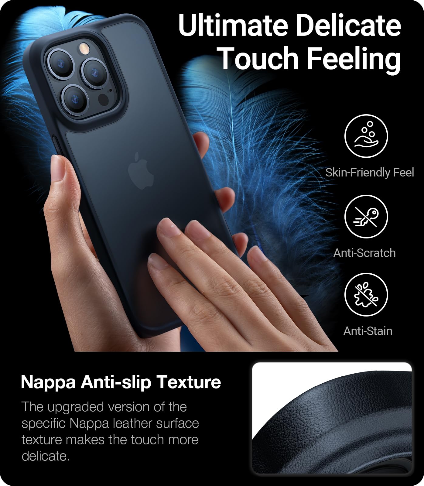 Foto 6 | Funda De Teléfono Torras A Prueba De Golpes Para Iphone 16 Pro Max, Color Negro Mate - Venta Internacional.